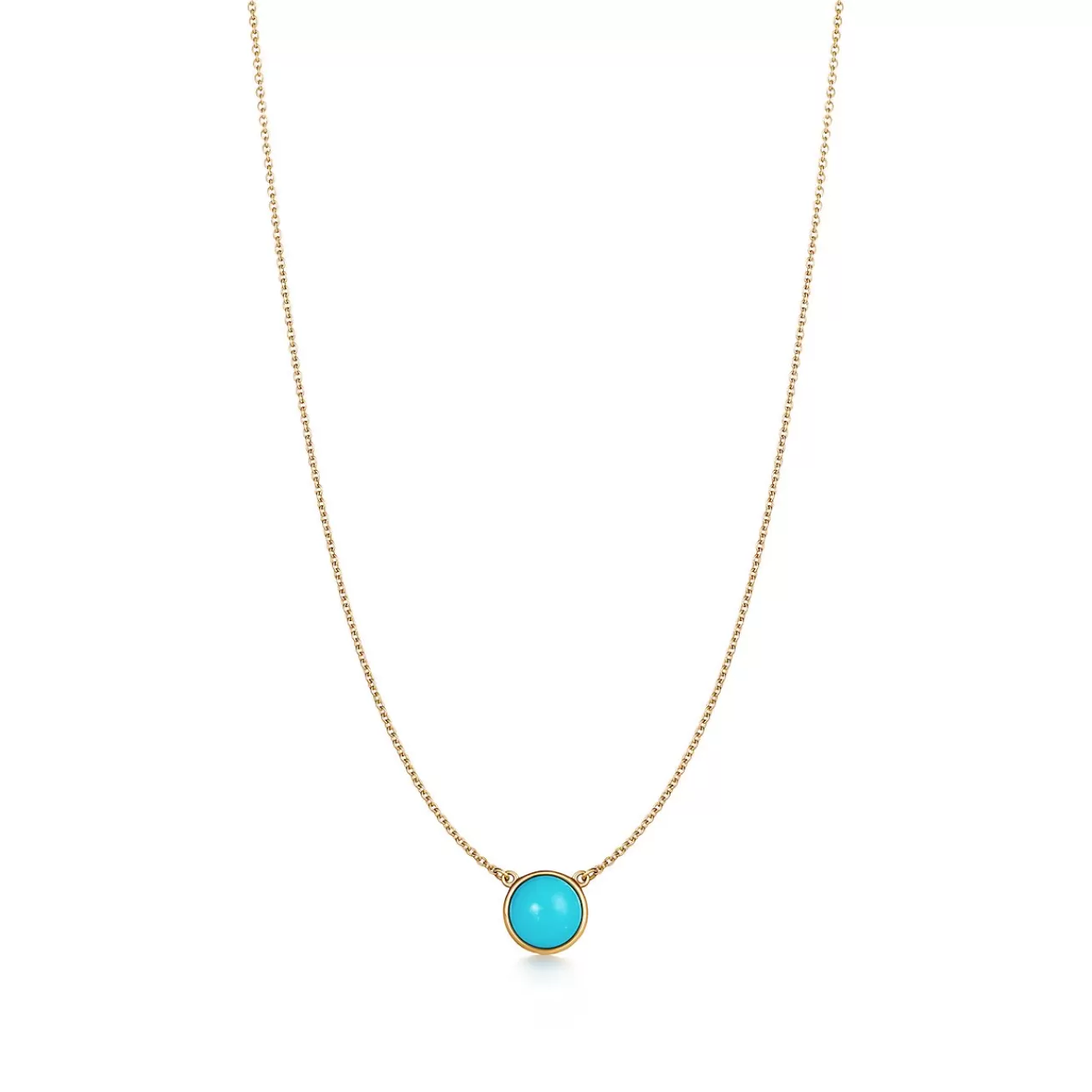 Tiffany & Co. Elsa Peretti® Color by the Yard Turquoise Pendant in Yellow Gold | ^ Necklaces & Pendants | Gold Jewelry