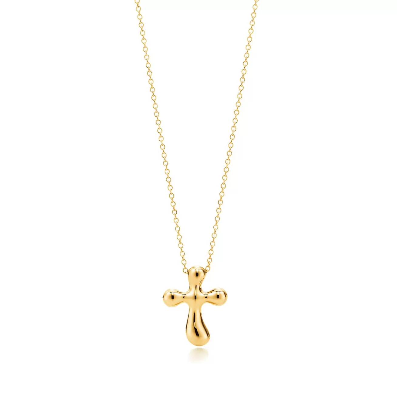 Tiffany & Co. Elsa Peretti® cross pendant in 18k gold, 14 mm wide. | ^ Necklaces & Pendants | Gold Jewelry