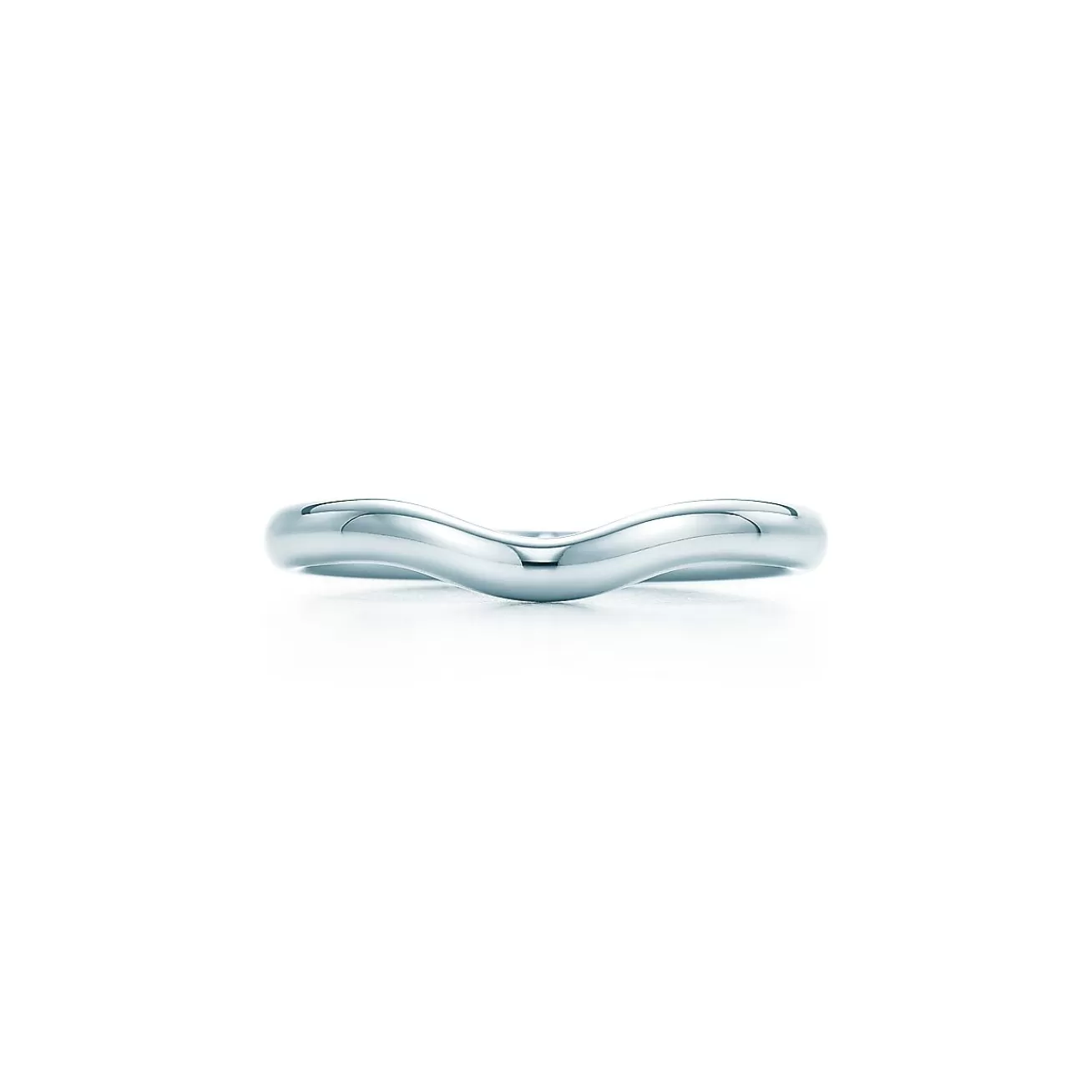 Tiffany & Co. Elsa Peretti® curved wedding band ring in platinum. | ^Women Rings | Platinum Jewelry