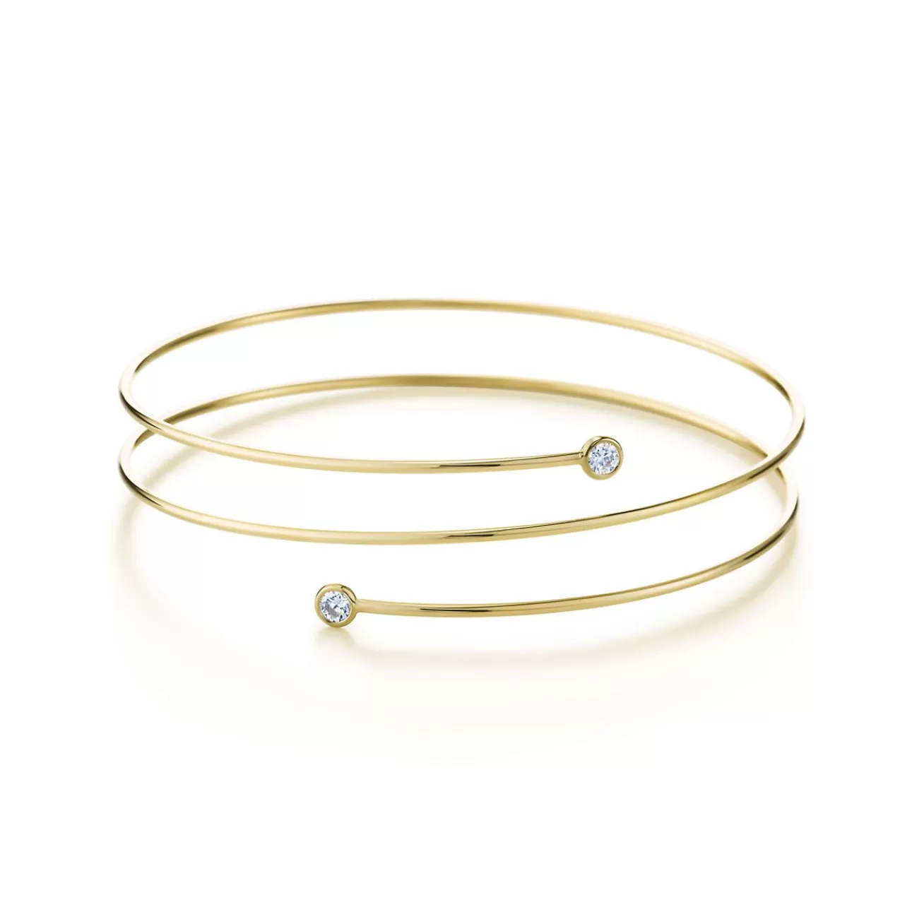 Tiffany & Co. Elsa Peretti® Diamond Hoop bracelet in 18k gold with diamonds, small. | ^ Bracelets | Dainty Jewelry