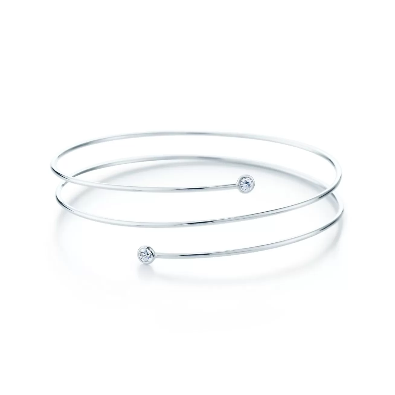 Tiffany & Co. Elsa Peretti® Diamond Hoop three-row bracelet in sterling silver with diamonds, | ^ Bracelets | Sterling Silver Jewelry