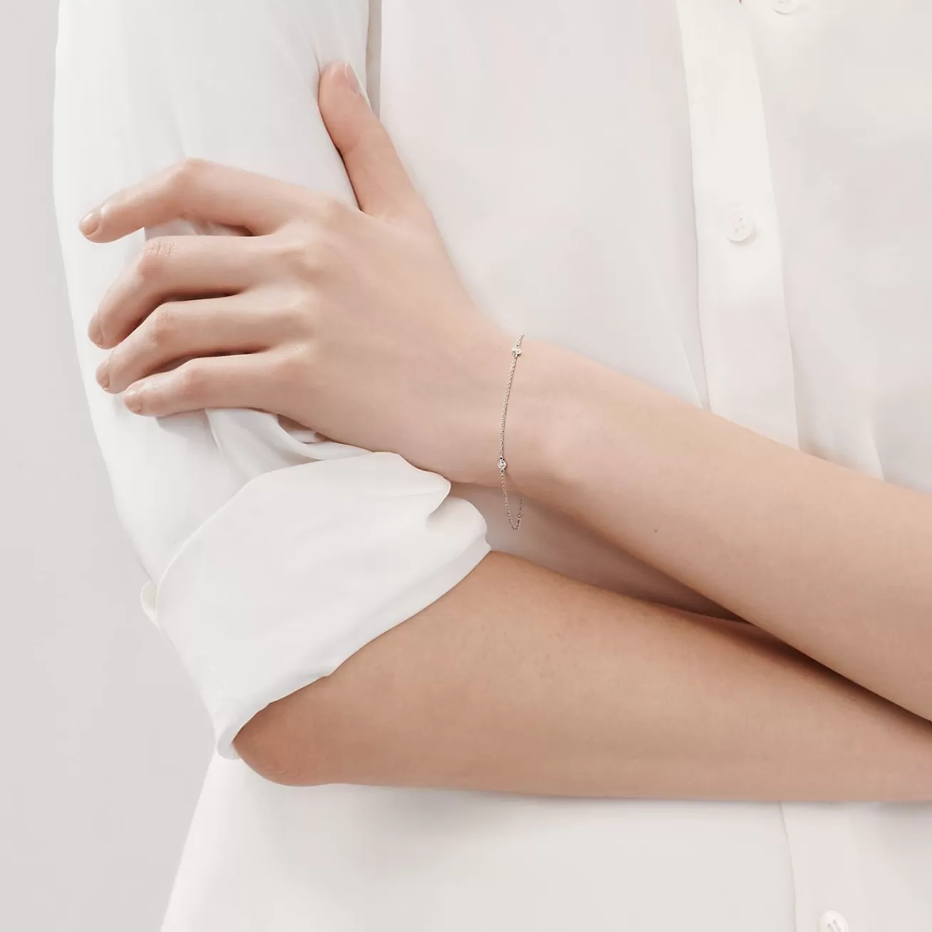 Tiffany & Co. Elsa Peretti® Diamonds by the Yard® bracelet in platinum. | ^ Bracelets | Platinum Jewelry