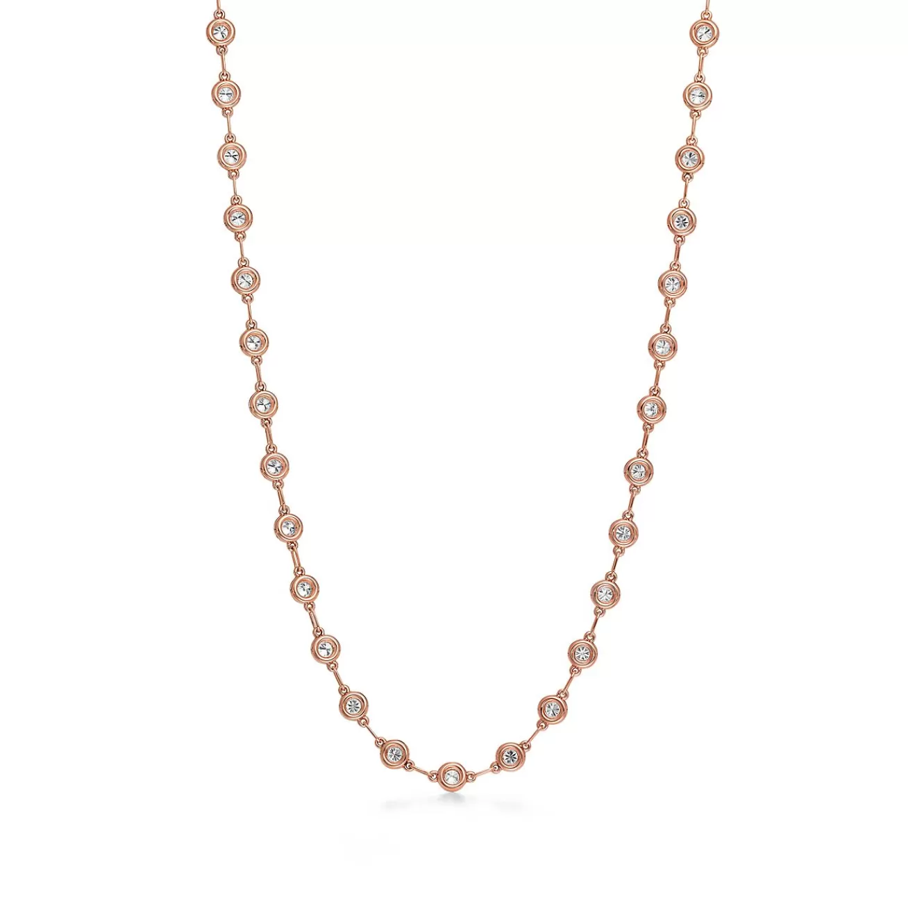 Tiffany & Co. Elsa Peretti® Diamonds by the Yard® continuous necklace in 18k rose gold. | ^ Necklaces & Pendants | Rose Gold Jewelry