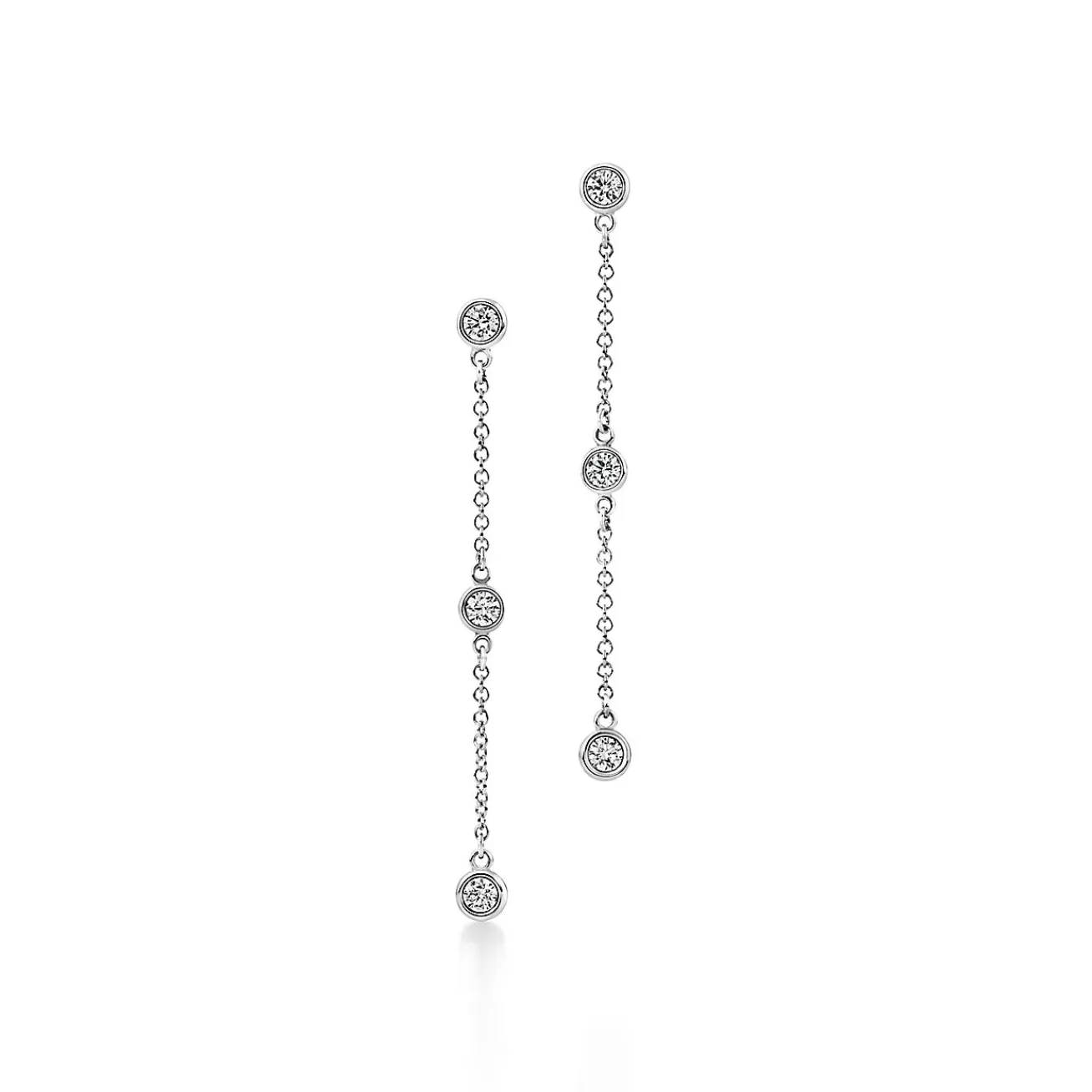 Tiffany & Co. Elsa Peretti® Diamonds by the Yard® Drop Earrings in Platinum | ^ Earrings | Platinum Jewelry