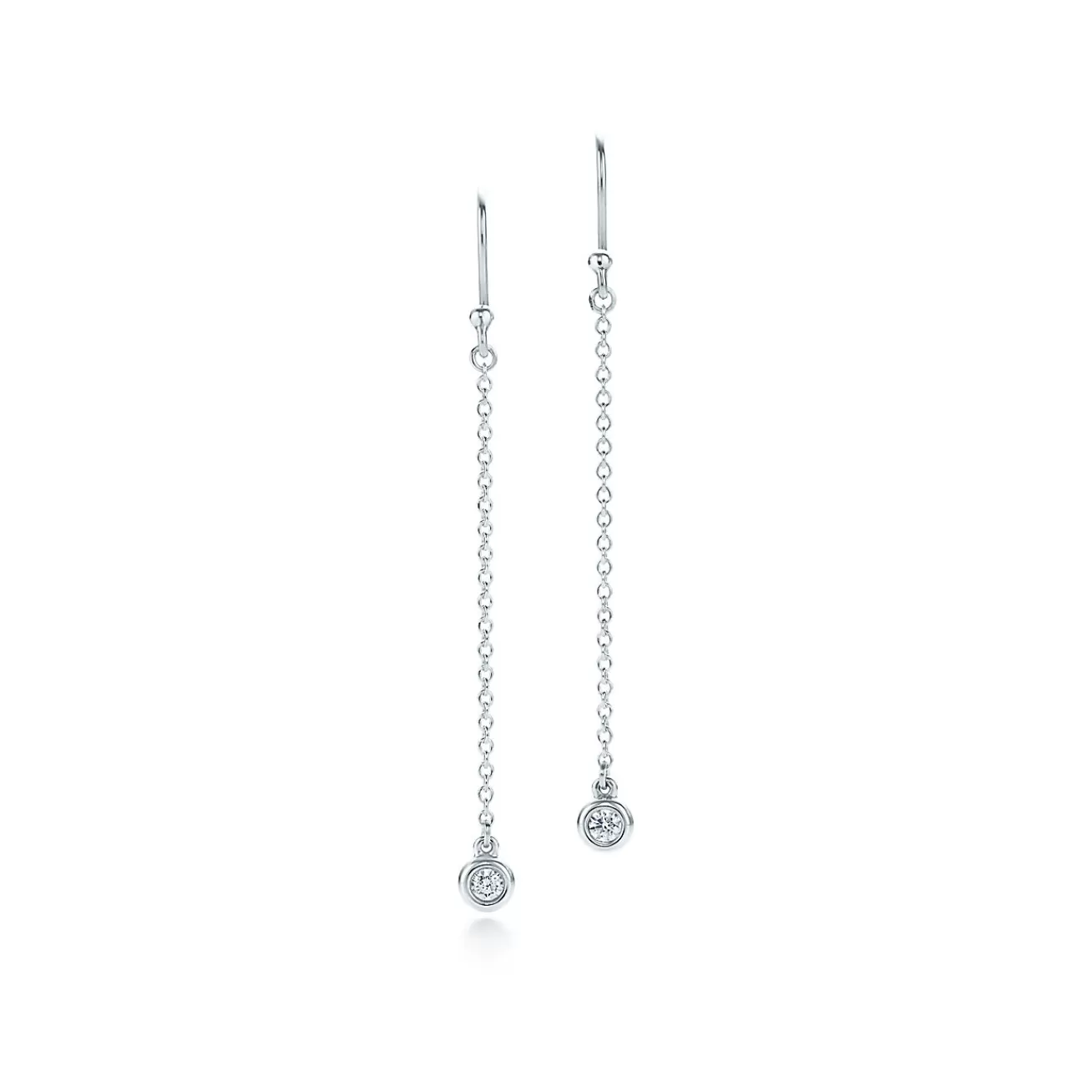 Tiffany & Co. Elsa Peretti® Diamonds by the Yard® drop earrings in sterling silver. | ^ Earrings | Sterling Silver Jewelry