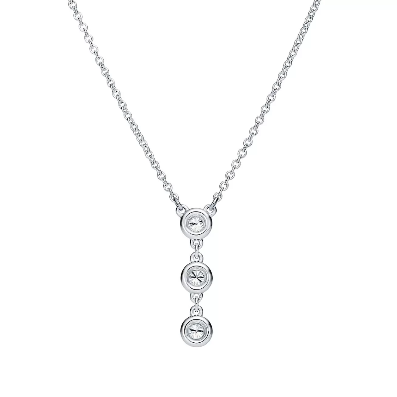 Tiffany & Co. Elsa Peretti® Diamonds by the Yard® drop pendant in sterling silver. | ^ Necklaces & Pendants | Sterling Silver Jewelry