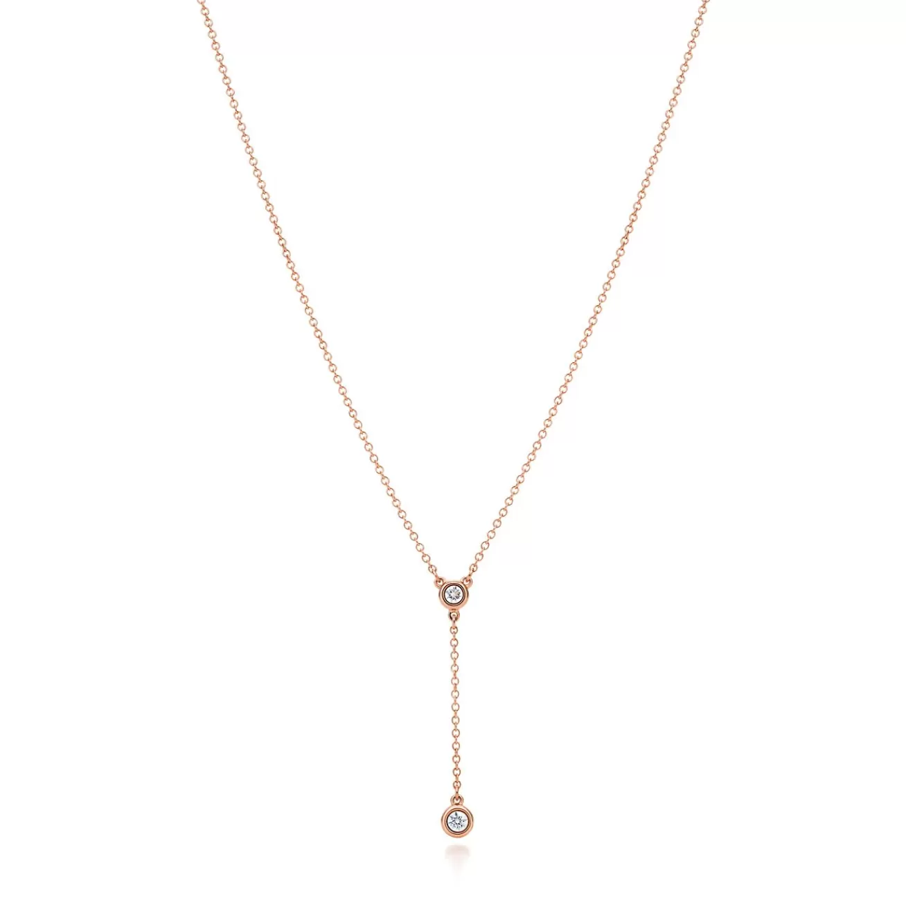 Tiffany & Co. Elsa Peretti® Diamonds by the Yard® necklace in 18k rose gold. | ^ Necklaces & Pendants | Rose Gold Jewelry