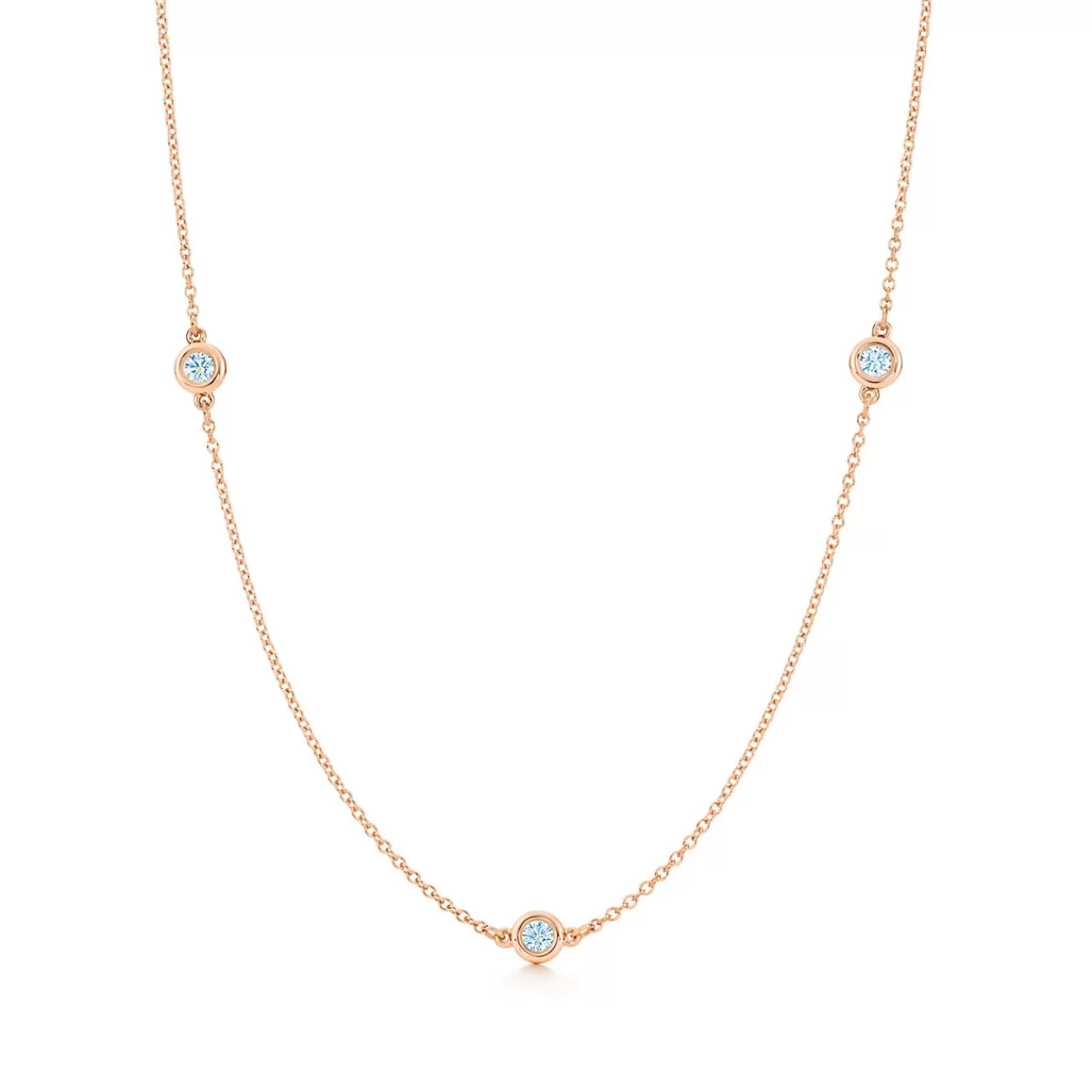 Tiffany & Co. Elsa Peretti® Diamonds by the Yard® necklace in 18k rose gold. | ^ Necklaces & Pendants | Rose Gold Jewelry