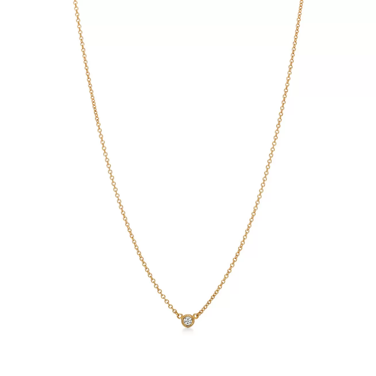 Tiffany & Co. Elsa Peretti® Diamonds by the Yard® pendant in 18k gold with carat weight .05. | ^ Necklaces & Pendants | Gifts for Her