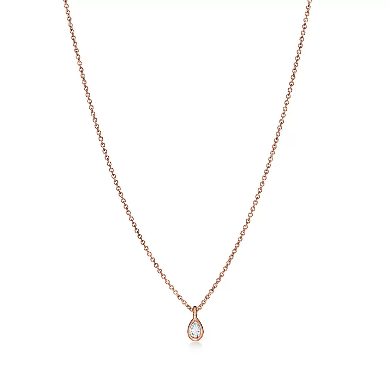 Tiffany & Co. Elsa Peretti® Diamonds by the Yard® pendant in 18k rose gold. | ^ Necklaces & Pendants | Rose Gold Jewelry