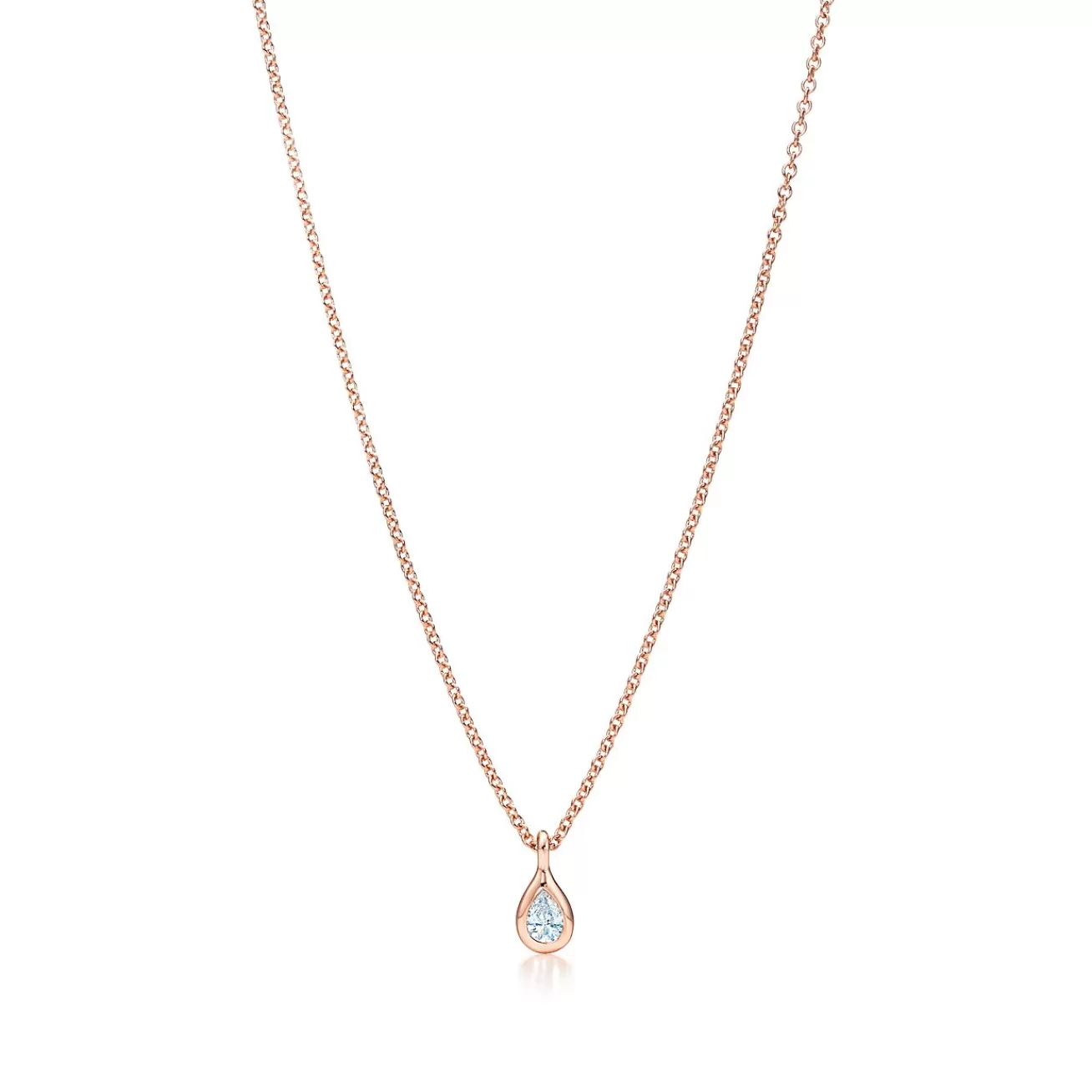 Tiffany & Co. Elsa Peretti® Diamonds by the Yard® pendant in 18k rose gold. | ^ Necklaces & Pendants | Rose Gold Jewelry