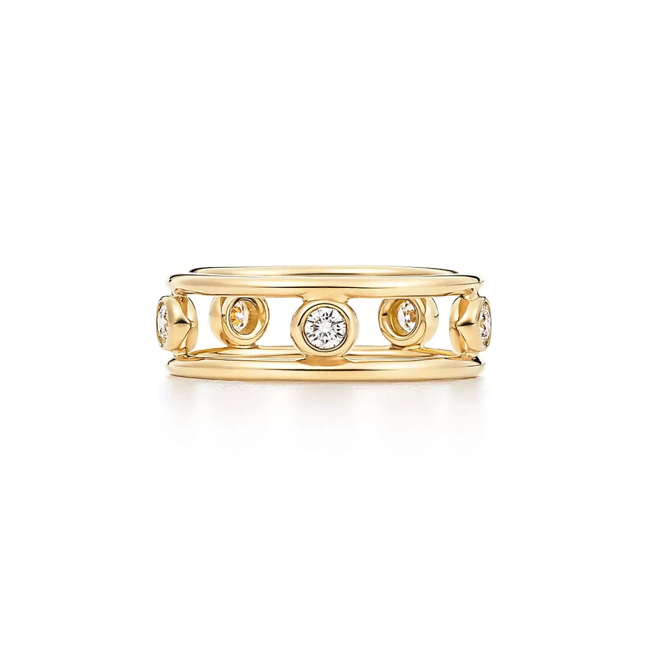 Tiffany & Co. Elsa Peretti® Diamonds by the Yard® ring in 18k gold with diamonds. | ^ Rings | Gold Jewelry