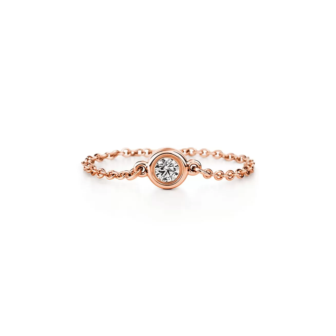 Tiffany & Co. Elsa Peretti® Diamonds by the Yard® ring in 18k rose gold. | ^ Rings | Rose Gold Jewelry
