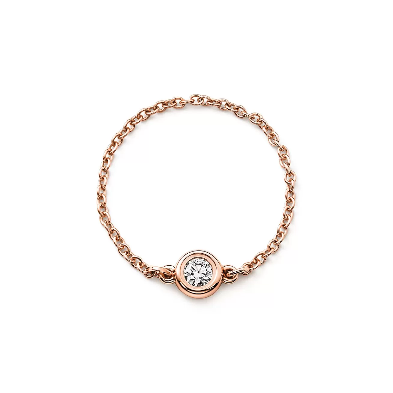 Tiffany & Co. Elsa Peretti® Diamonds by the Yard® ring in 18k rose gold. | ^ Rings | Rose Gold Jewelry