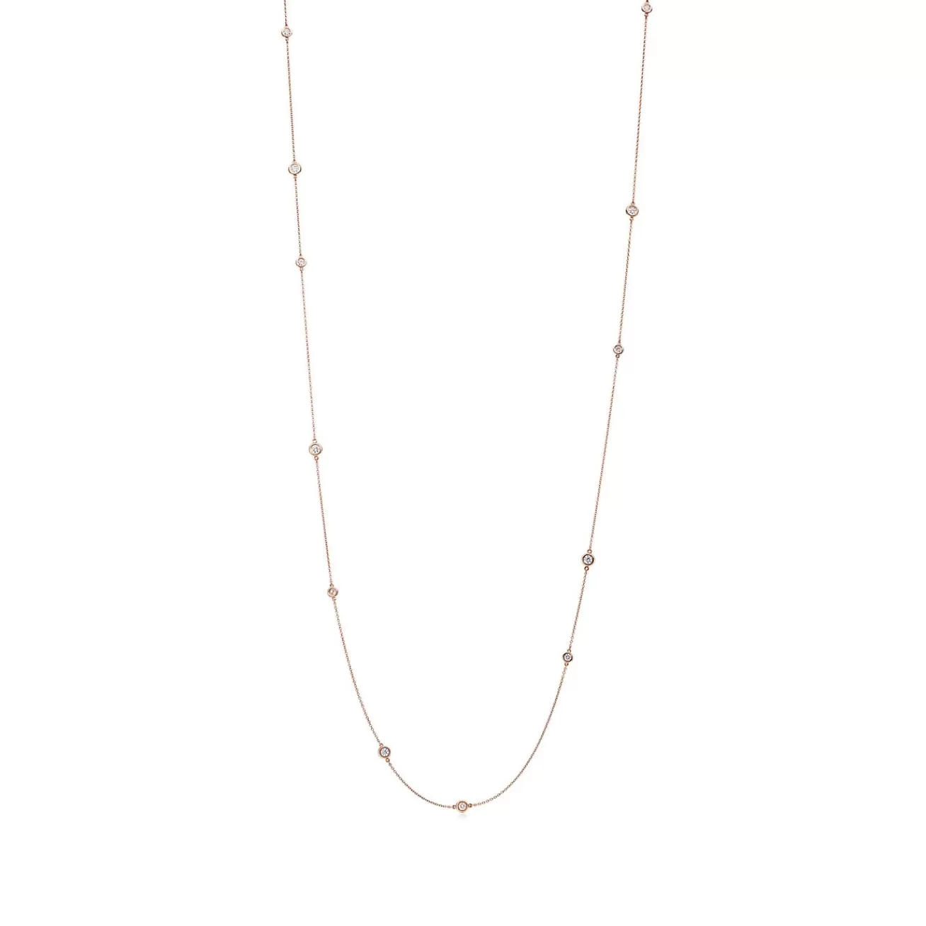 Tiffany & Co. Elsa Peretti® Diamonds by the Yard® sprinkle necklace in 18k rose gold | ^ Necklaces & Pendants | Rose Gold Jewelry