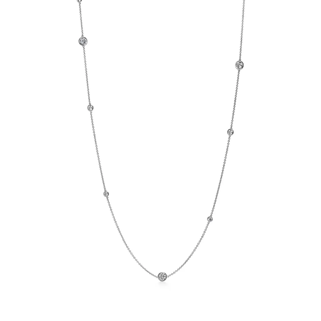 Tiffany & Co. Elsa Peretti® Diamonds by the Yard® Sprinkle Necklace in Platinum with Diamonds | ^ Necklaces & Pendants | Platinum Jewelry