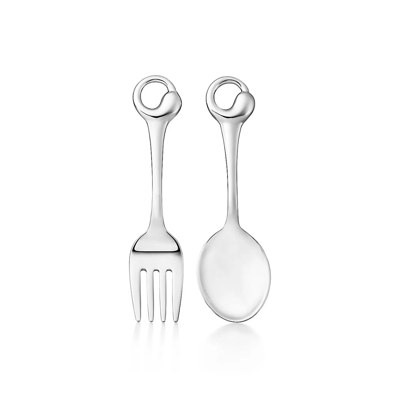 Tiffany & Co. Elsa Peretti® Eternal Circle child's fork and spoon set in sterling silver. | ^ Baby | Baby