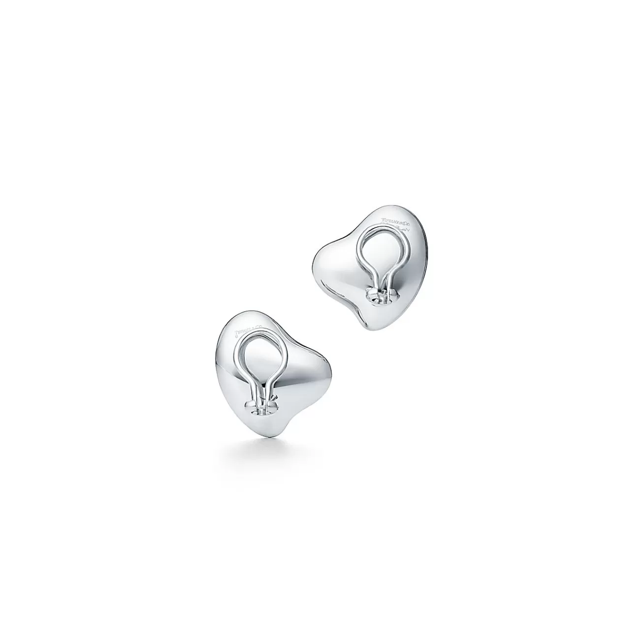 Tiffany & Co. Elsa Peretti® Full Heart ear clips in sterling silver. | ^ Earrings | Sterling Silver Jewelry