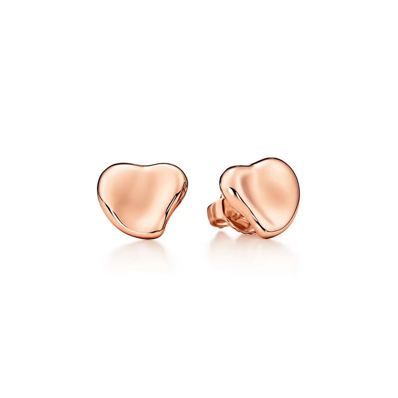Tiffany & Co. Elsa Peretti® Full Heart earrings in 18k rose gold, 10 mm. | ^ Earrings | Rose Gold Jewelry