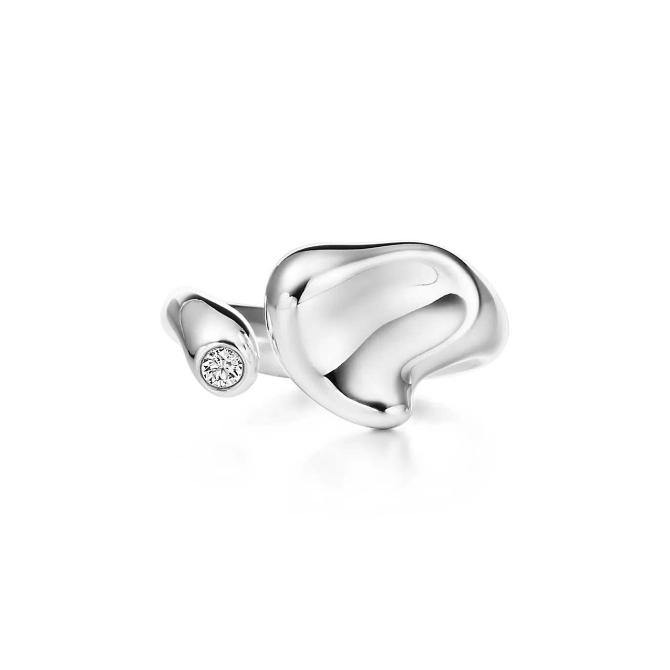 Tiffany & Co. Elsa Peretti® Full Heart ring with a diamond in sterling silver . | ^ Rings | Sterling Silver Jewelry