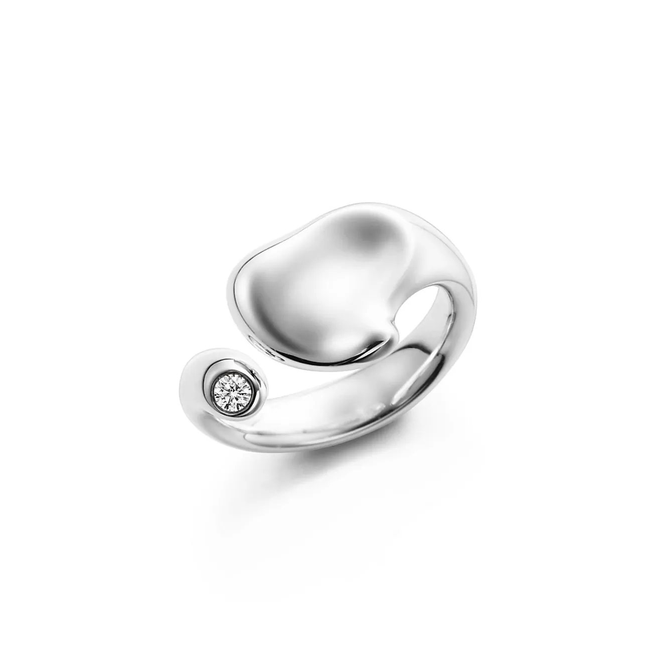 Tiffany & Co. Elsa Peretti® Full Heart ring with a diamond in sterling silver . | ^ Rings | Sterling Silver Jewelry