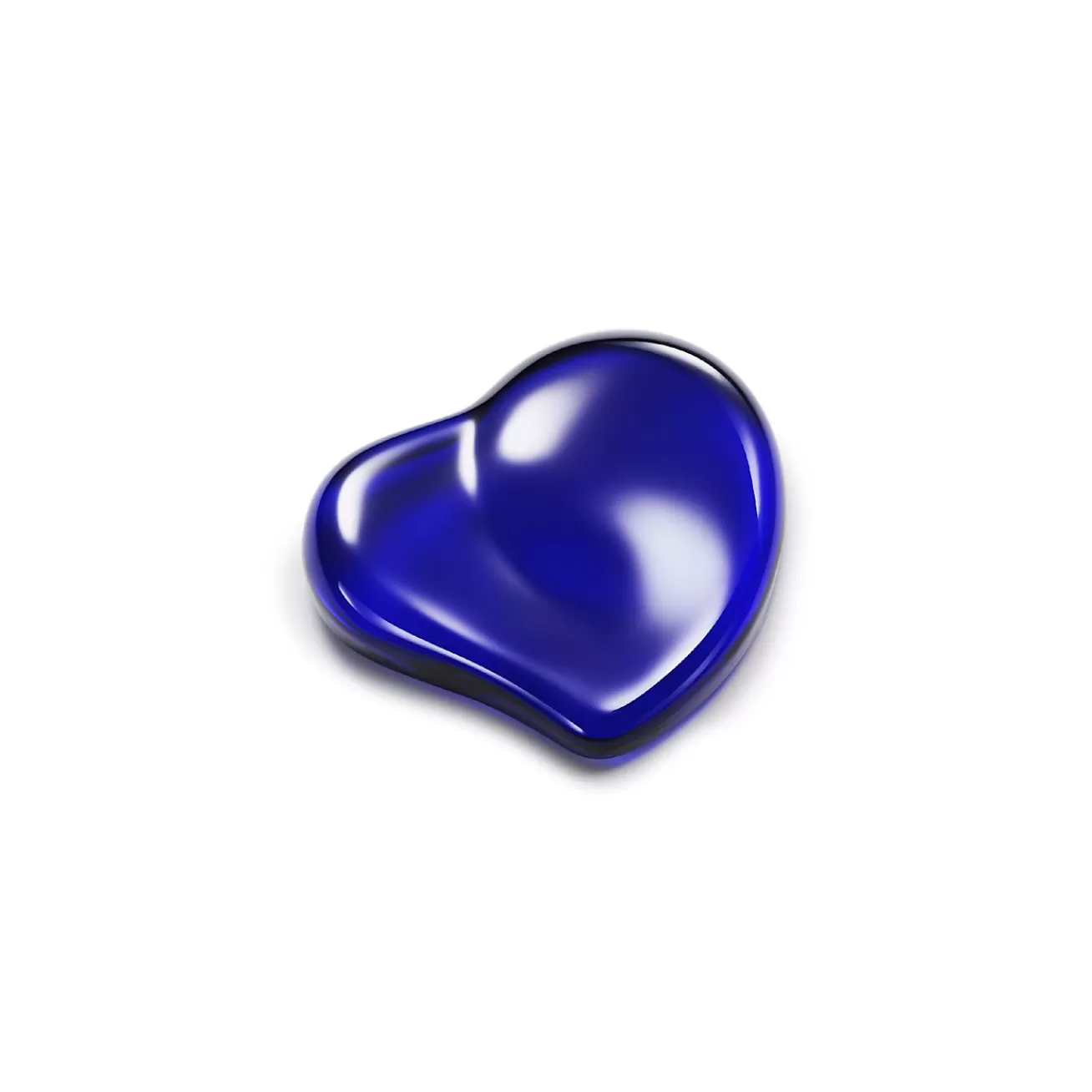 Tiffany & Co. Elsa Peretti® Heart paperweight in cobalt glass. | ^ Stationery, Games & Unique Objects | Games & Novelties