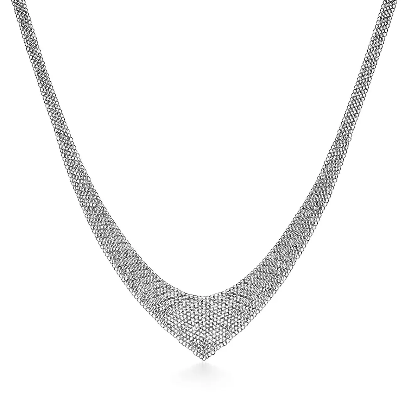 Tiffany & Co. Elsa Peretti® Mesh bib necklace in sterling silver, mini. | ^ Necklaces & Pendants | Bold Silver Jewelry