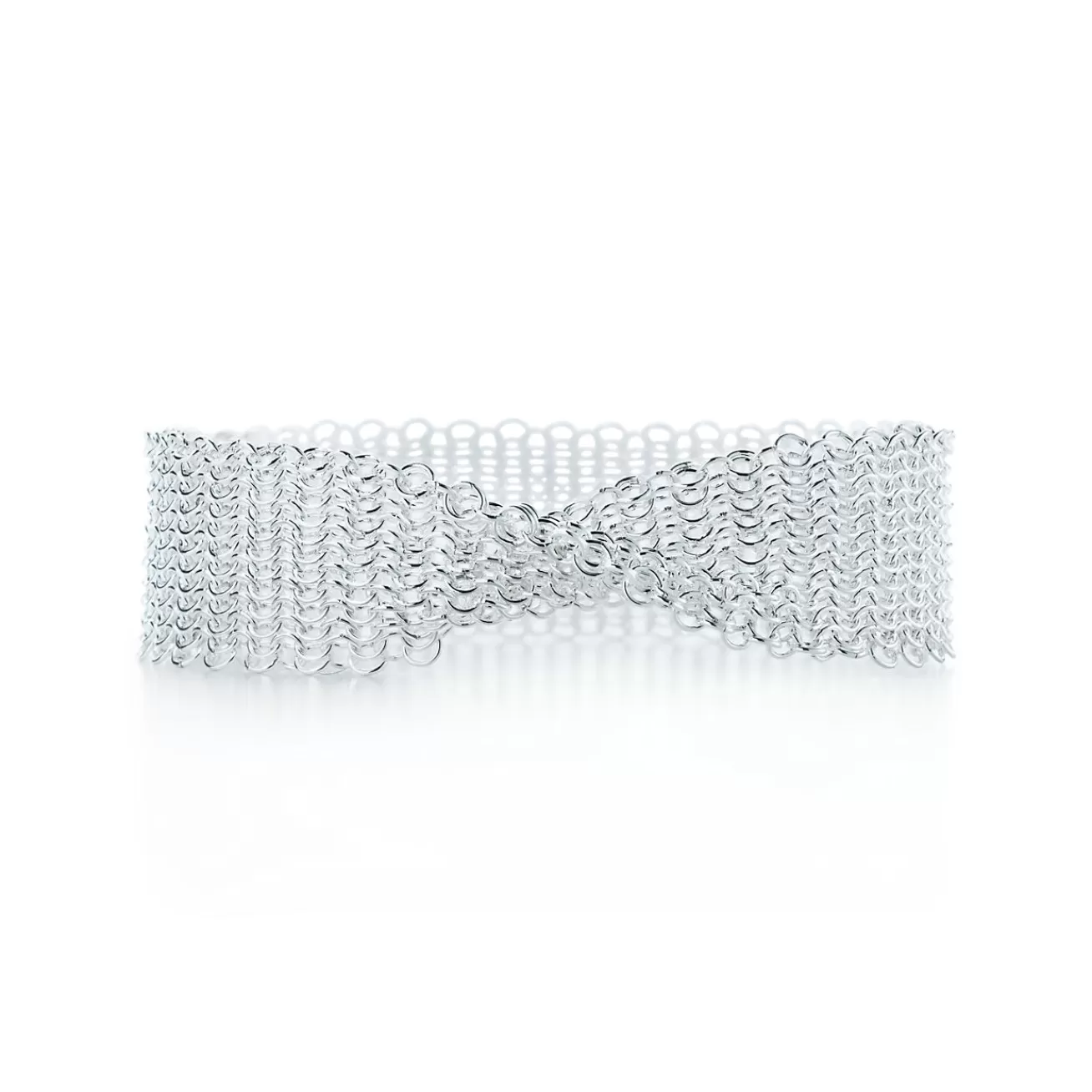 Tiffany & Co. Elsa Peretti® Mesh narrow bracelet in sterling silver, medium. | ^ Bracelets | Bold Silver Jewelry