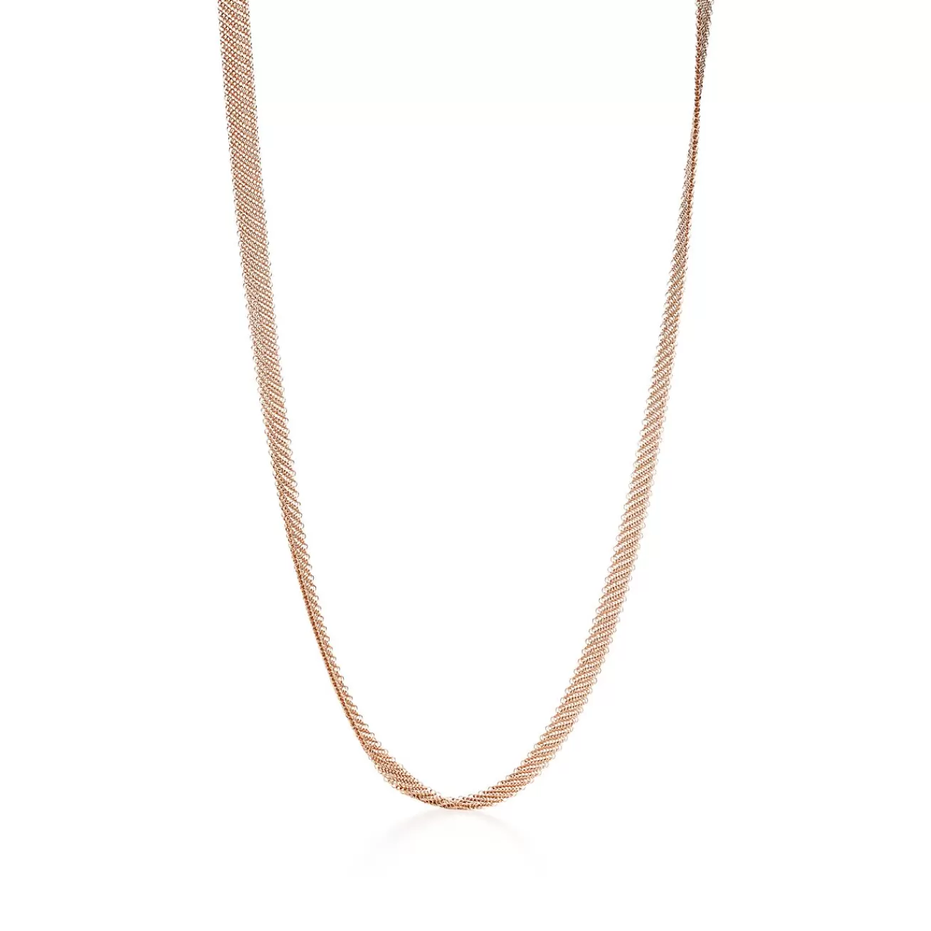 Tiffany & Co. Elsa Peretti® Mesh necklace in 18k rose gold. | ^ Necklaces & Pendants | Rose Gold Jewelry