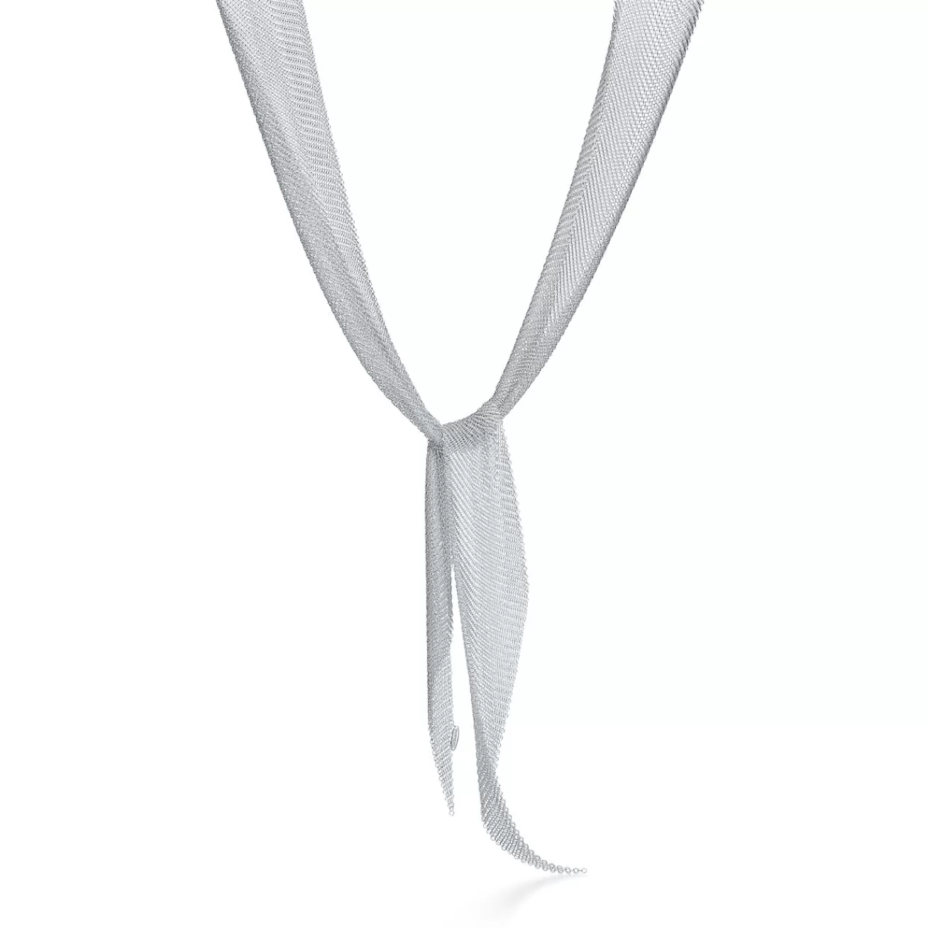 Tiffany & Co. Elsa Peretti® Mesh scarf necklace in sterling silver, small. | ^ Necklaces & Pendants | Bold Silver Jewelry