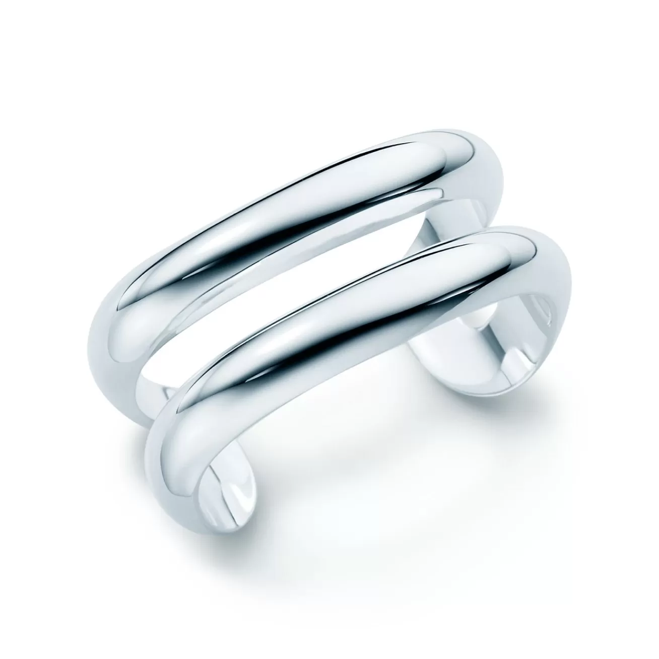 Tiffany & Co. Elsa Peretti® open center cuff in sterling silver, medium. | ^ Bracelets | Sterling Silver Jewelry