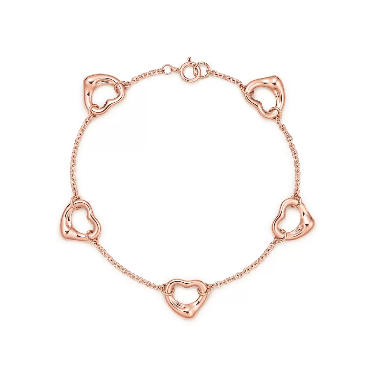 Tiffany & Co. Elsa Peretti® Open Heart bracelet in 18k rose gold, medium. | ^ Bracelets | Rose Gold Jewelry