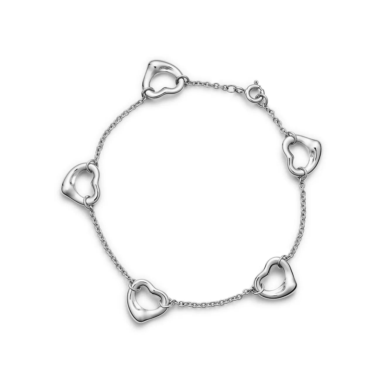 Tiffany & Co. Elsa Peretti® Open Heart bracelet in sterling silver, medium. | ^ Bracelets | Sterling Silver Jewelry