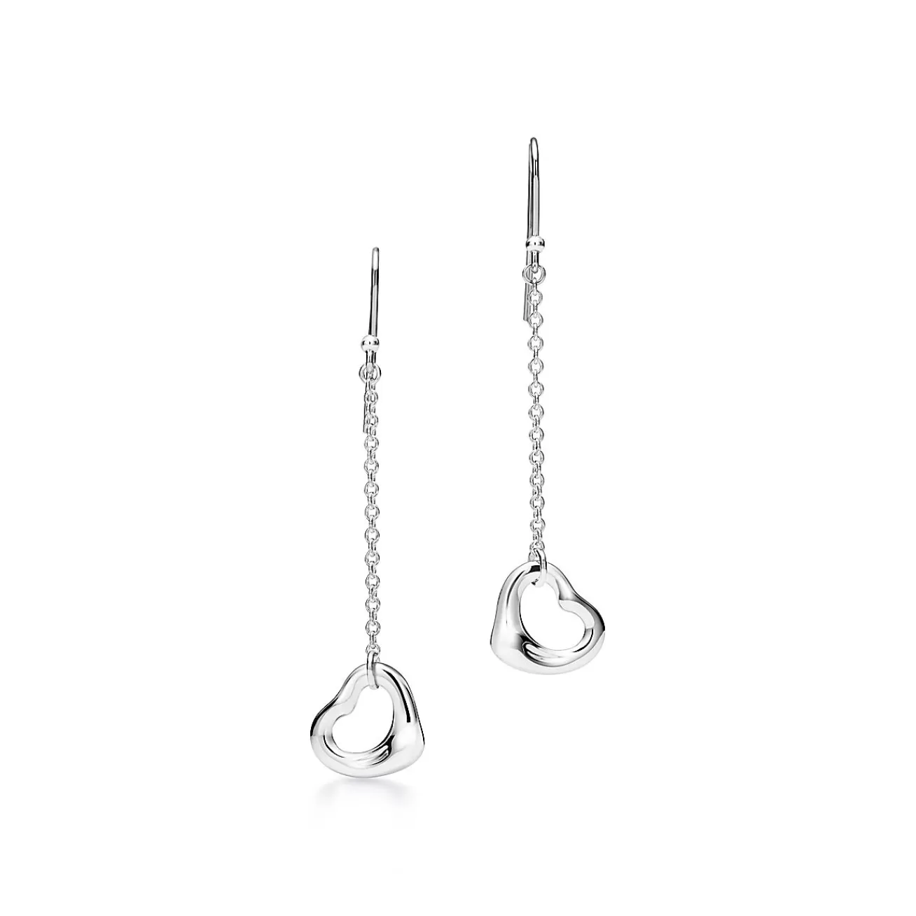 Tiffany & Co. Elsa Peretti® Open Heart drop earrings in sterling silver. | ^ Earrings | Sterling Silver Jewelry