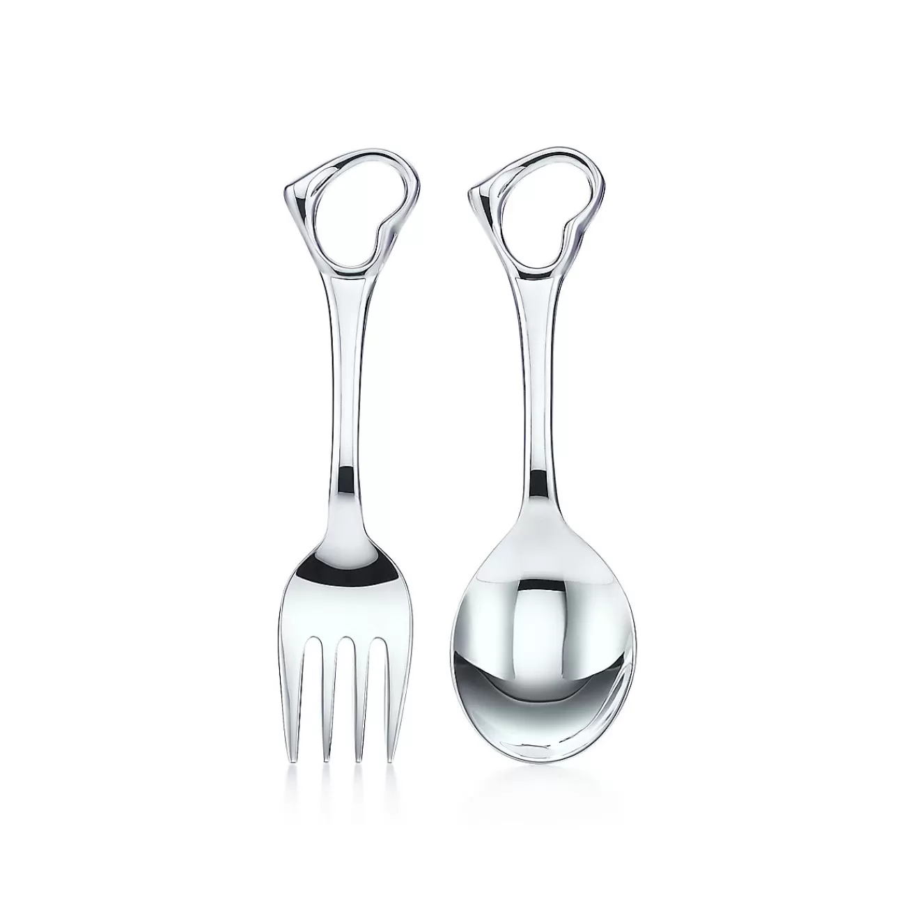 Tiffany & Co. Elsa Peretti® Open Heart fork and spoon baby set in sterling silver. | ^ Baby | Baby