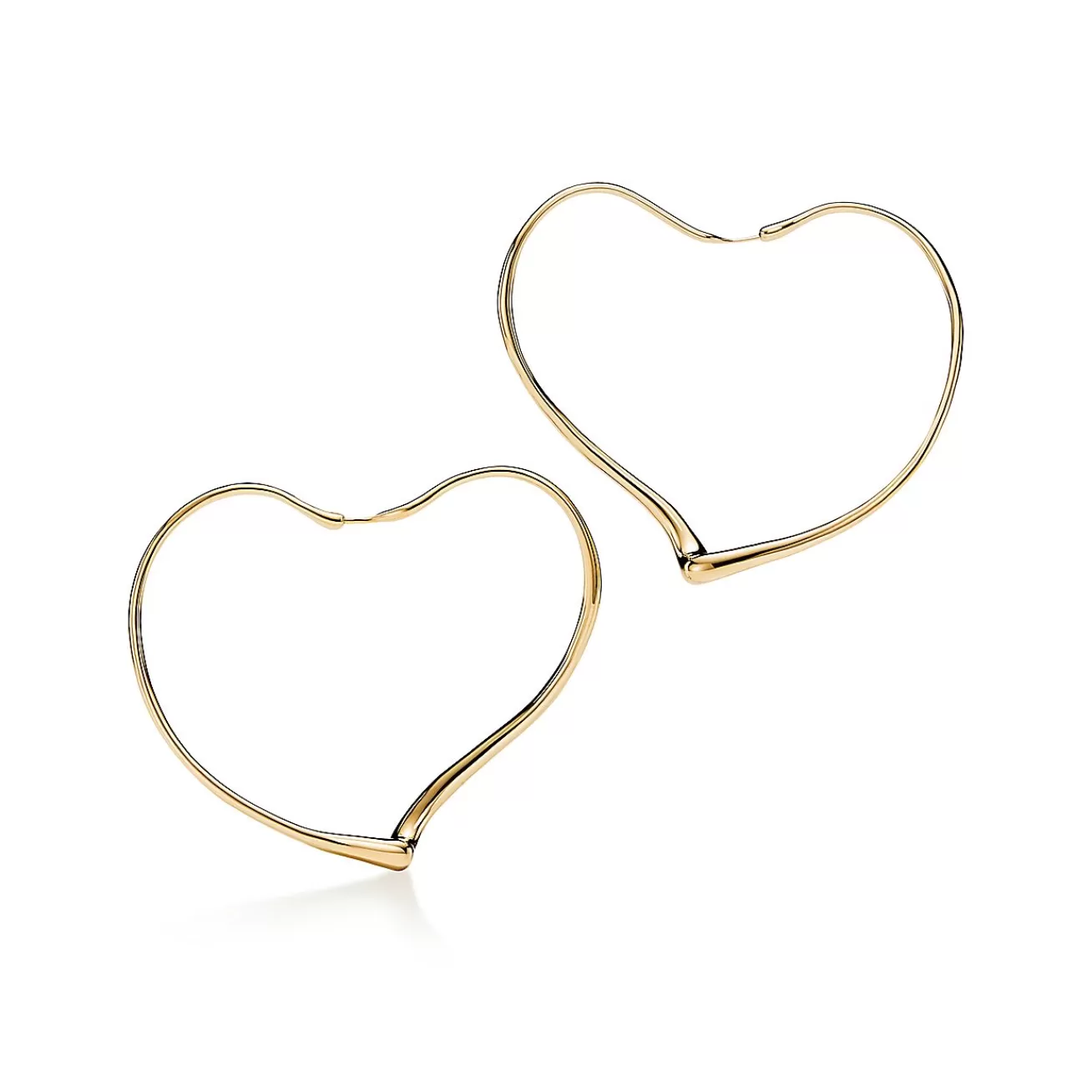 Tiffany & Co. Elsa Peretti® Open Heart hoop earrings in 18k gold. More sizes available. | ^ Earrings | Gold Jewelry