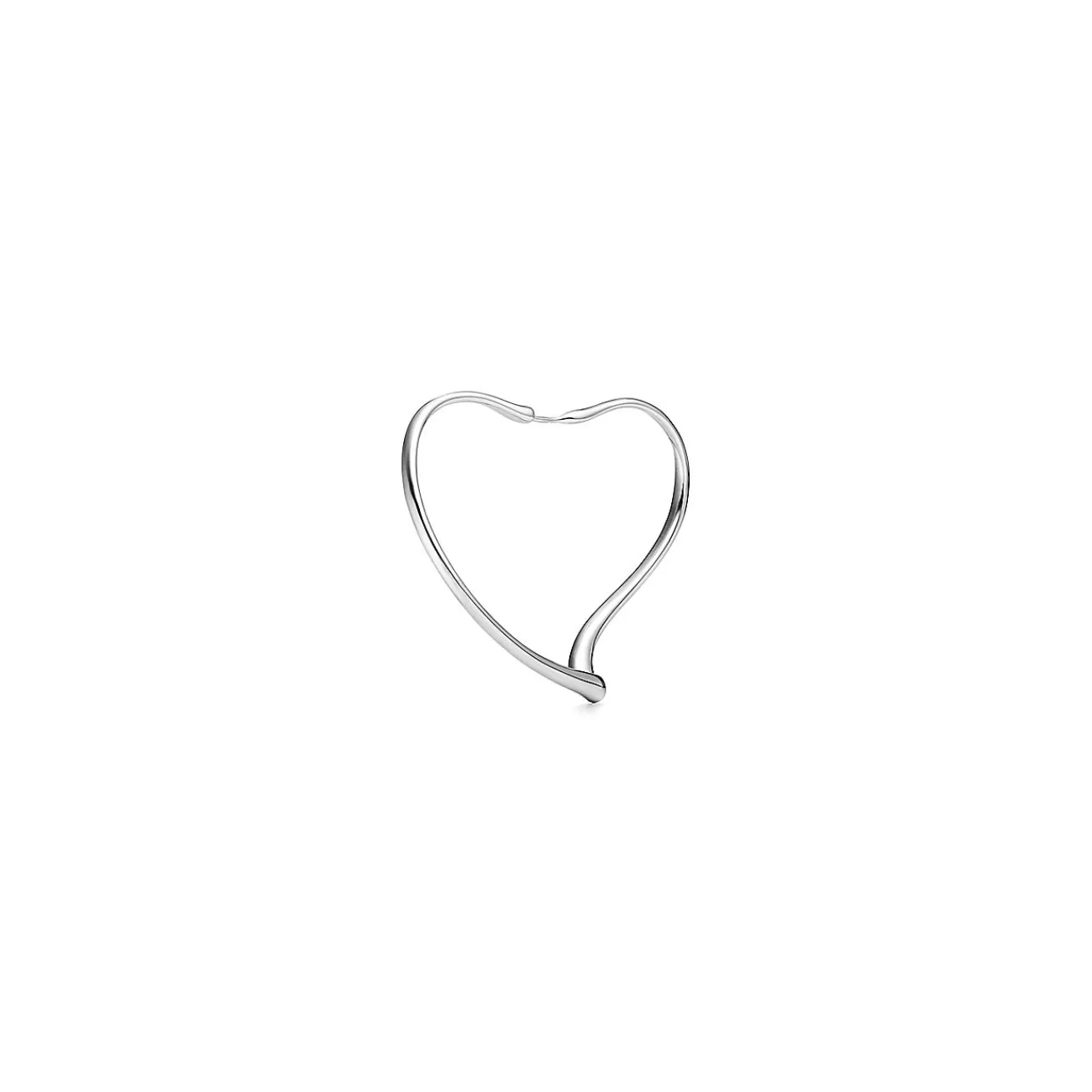 Tiffany & Co. Elsa Peretti® Open Heart hoop earrings in sterling silver. More sizes available. | ^ Earrings | Bold Silver Jewelry