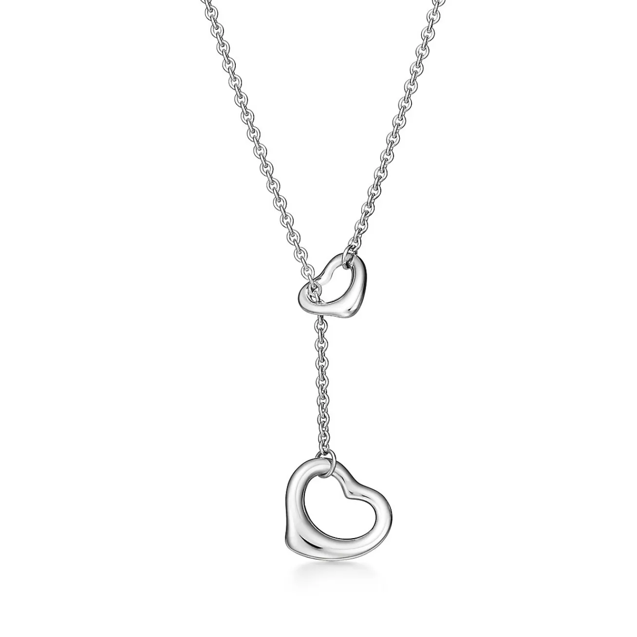Tiffany & Co. Elsa Peretti® Open Heart Lariat Necklace in Silver, 16 mm | ^ Necklaces & Pendants | Gifts for Her