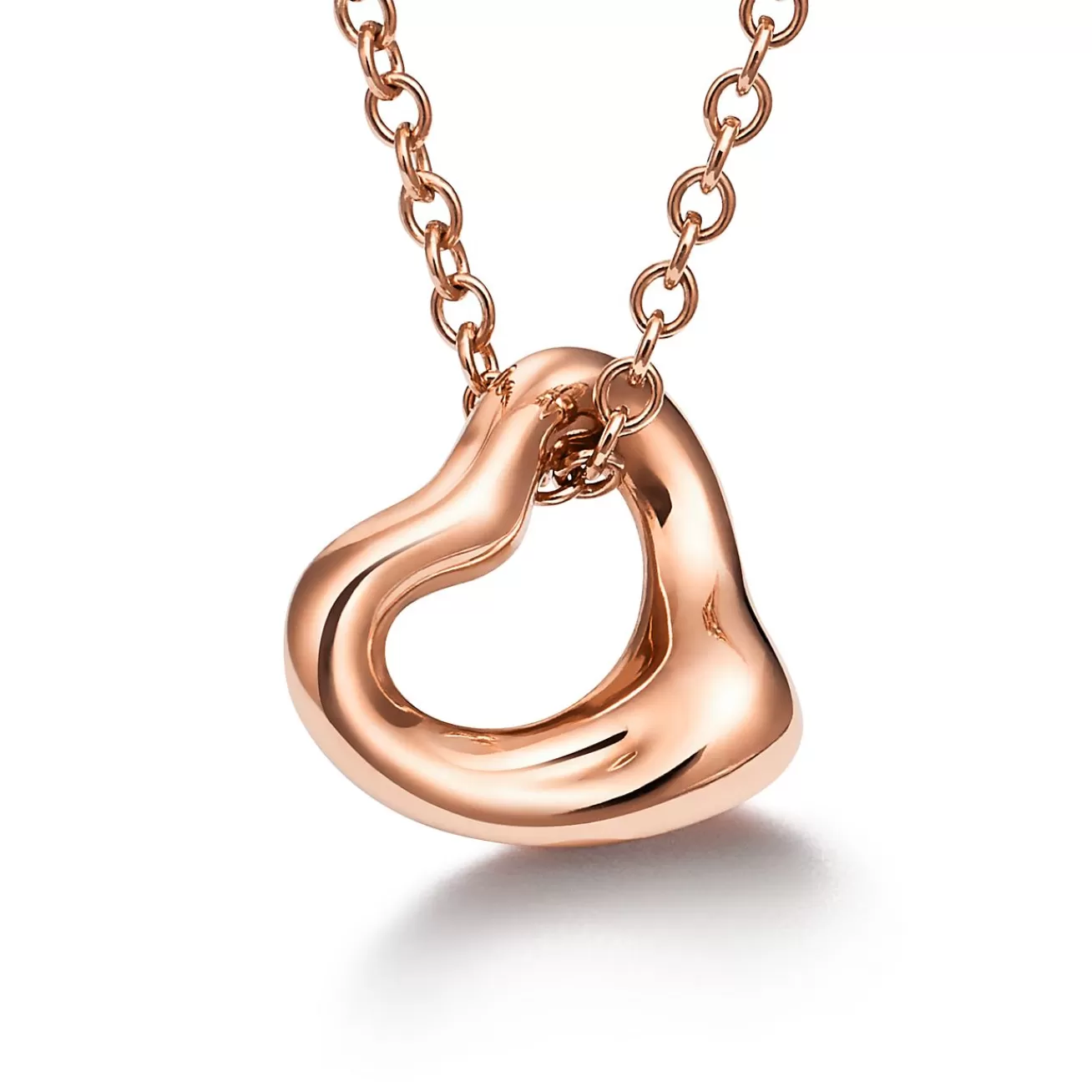 Tiffany & Co. Elsa Peretti® Open Heart Pendant in Rose Gold, 7 mm | ^ Necklaces & Pendants | Rose Gold Jewelry