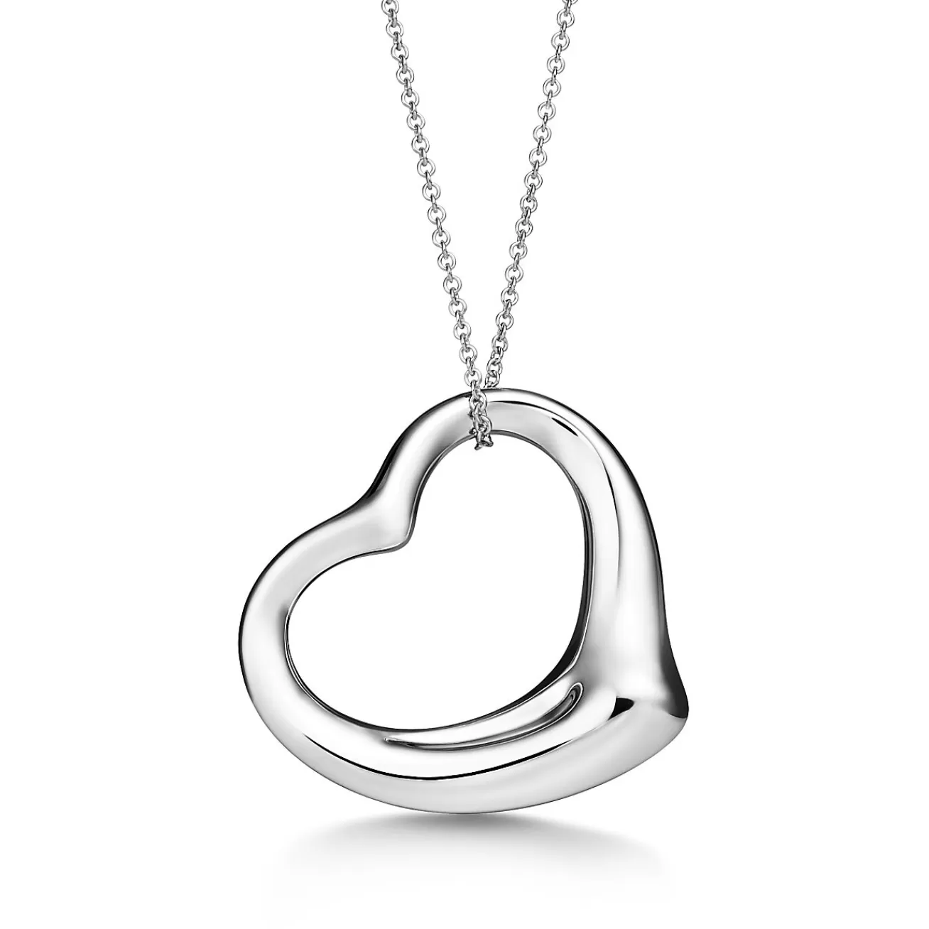 Tiffany & Co. Elsa Peretti® Open Heart Pendant in Sterling Silver | ^ Necklaces & Pendants | New Jewelry
