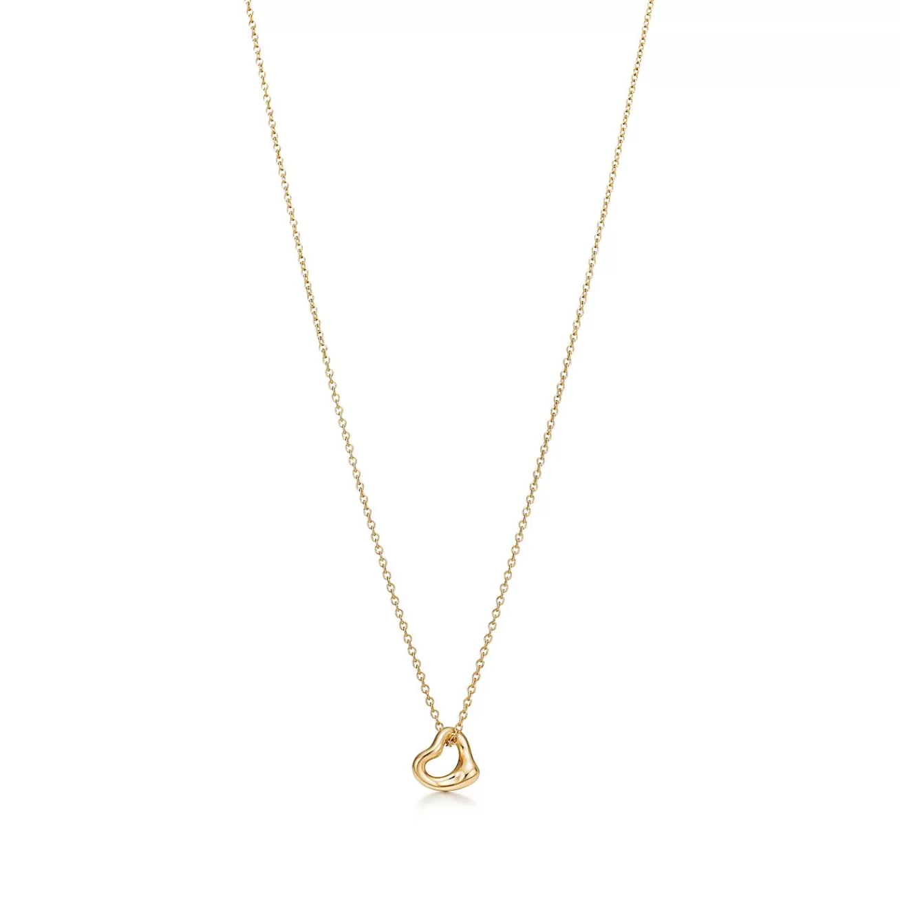 Tiffany & Co. Elsa Peretti® Open Heart Pendant in Yellow Gold, 7 mm | ^ Necklaces & Pendants | Gifts for Her