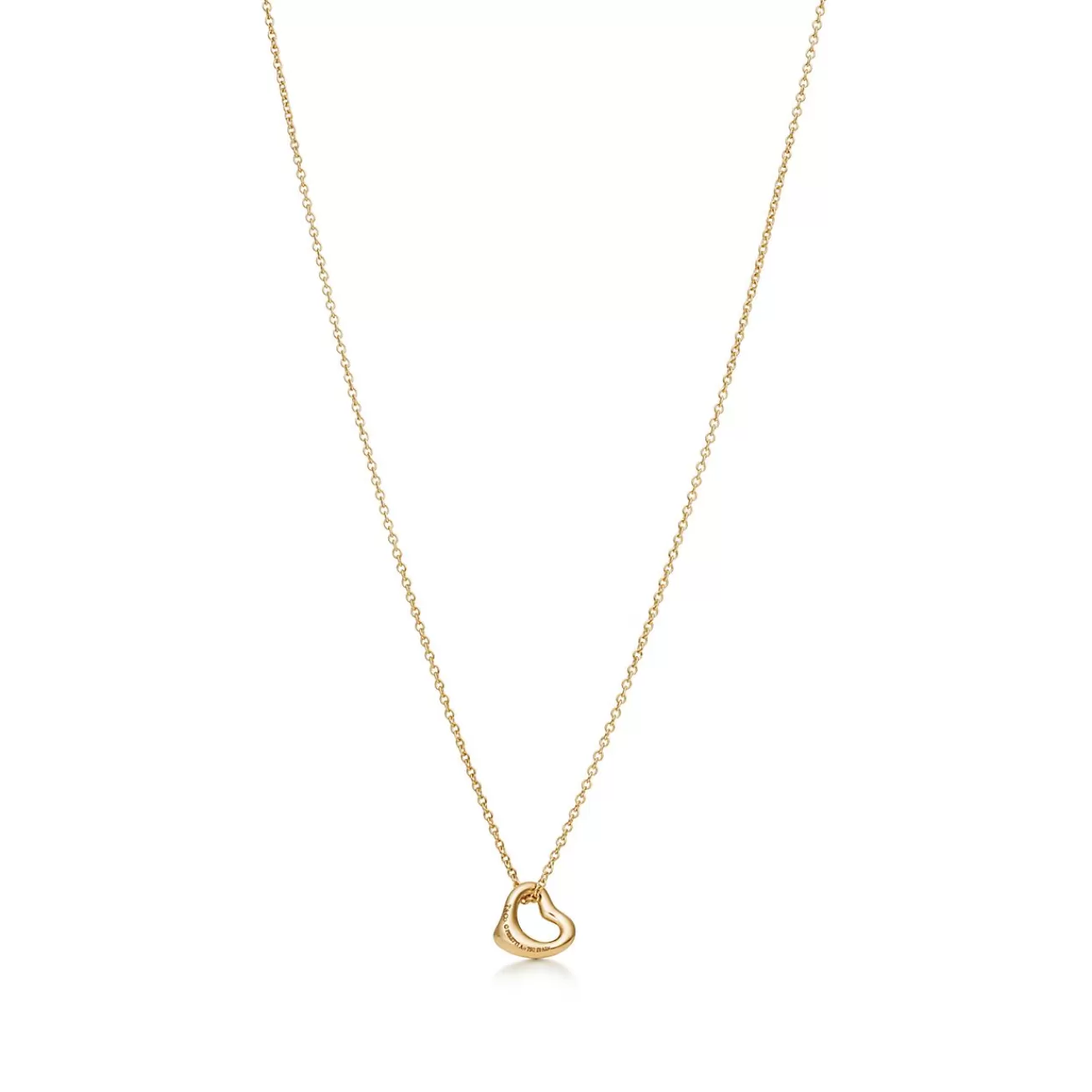 Tiffany & Co. Elsa Peretti® Open Heart Pendant in Yellow Gold, 7 mm | ^ Necklaces & Pendants | Gifts for Her