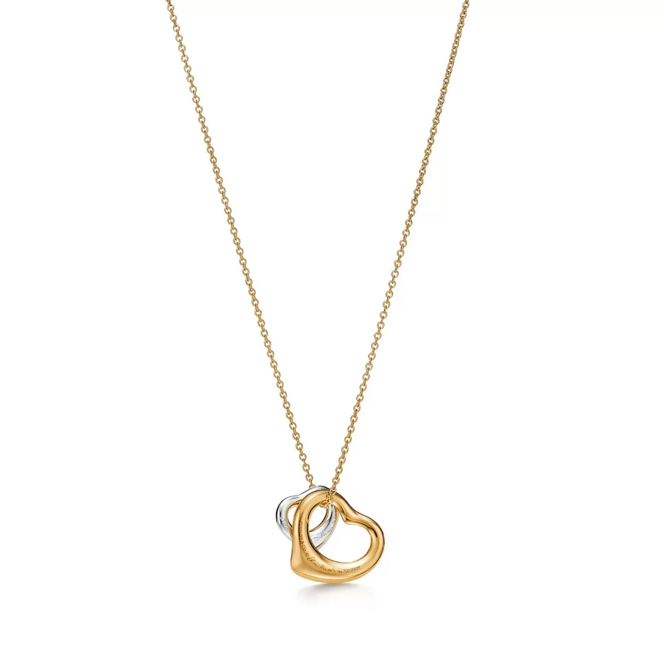 Tiffany & Co. Elsa Peretti® Open Heart Pendant in Yellow Gold and Sterling Silver | ^ Necklaces & Pendants | Gifts for Her