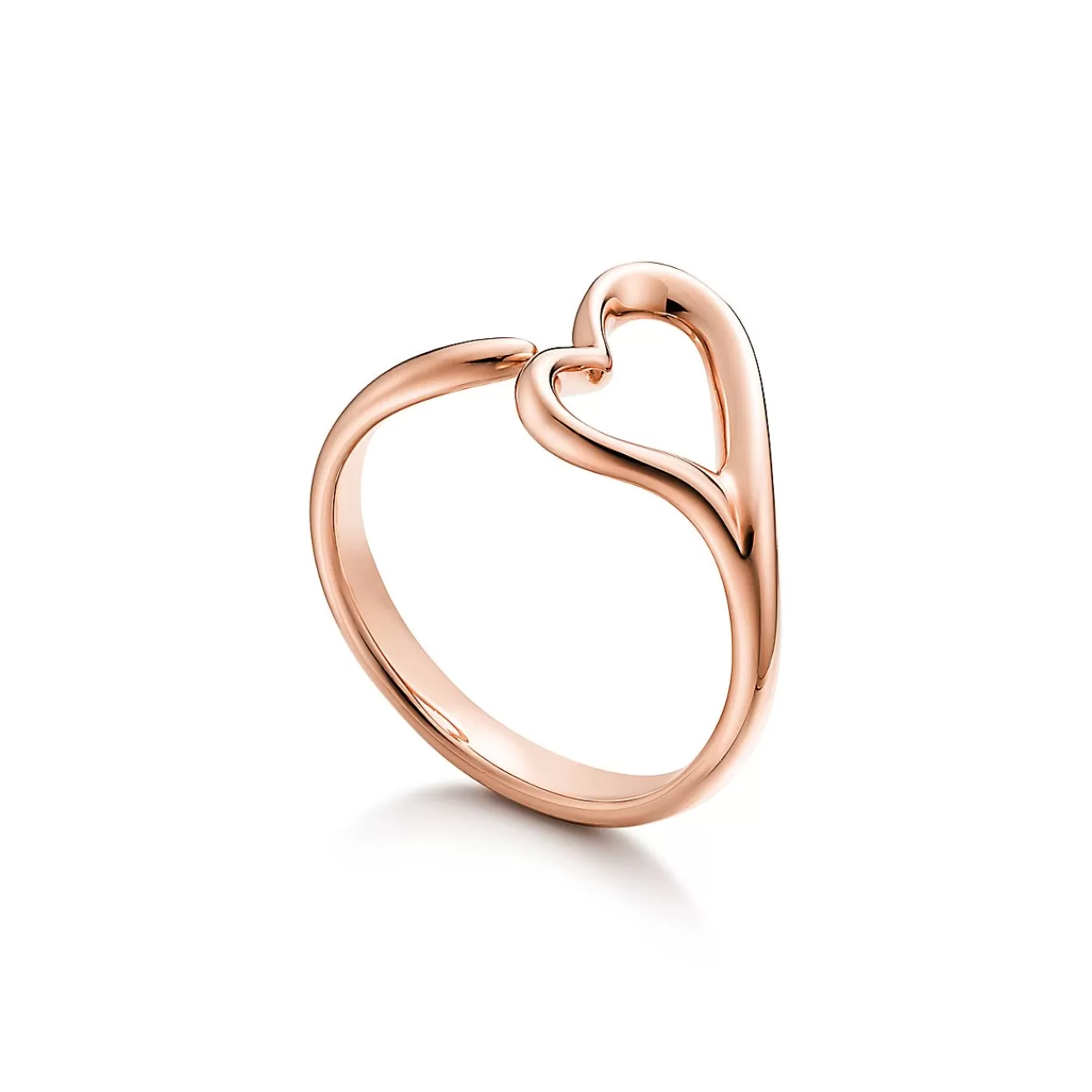 Tiffany & Co. Elsa Peretti® Open Heart ring in 18k rose gold, small. | ^ Rings | Rose Gold Jewelry