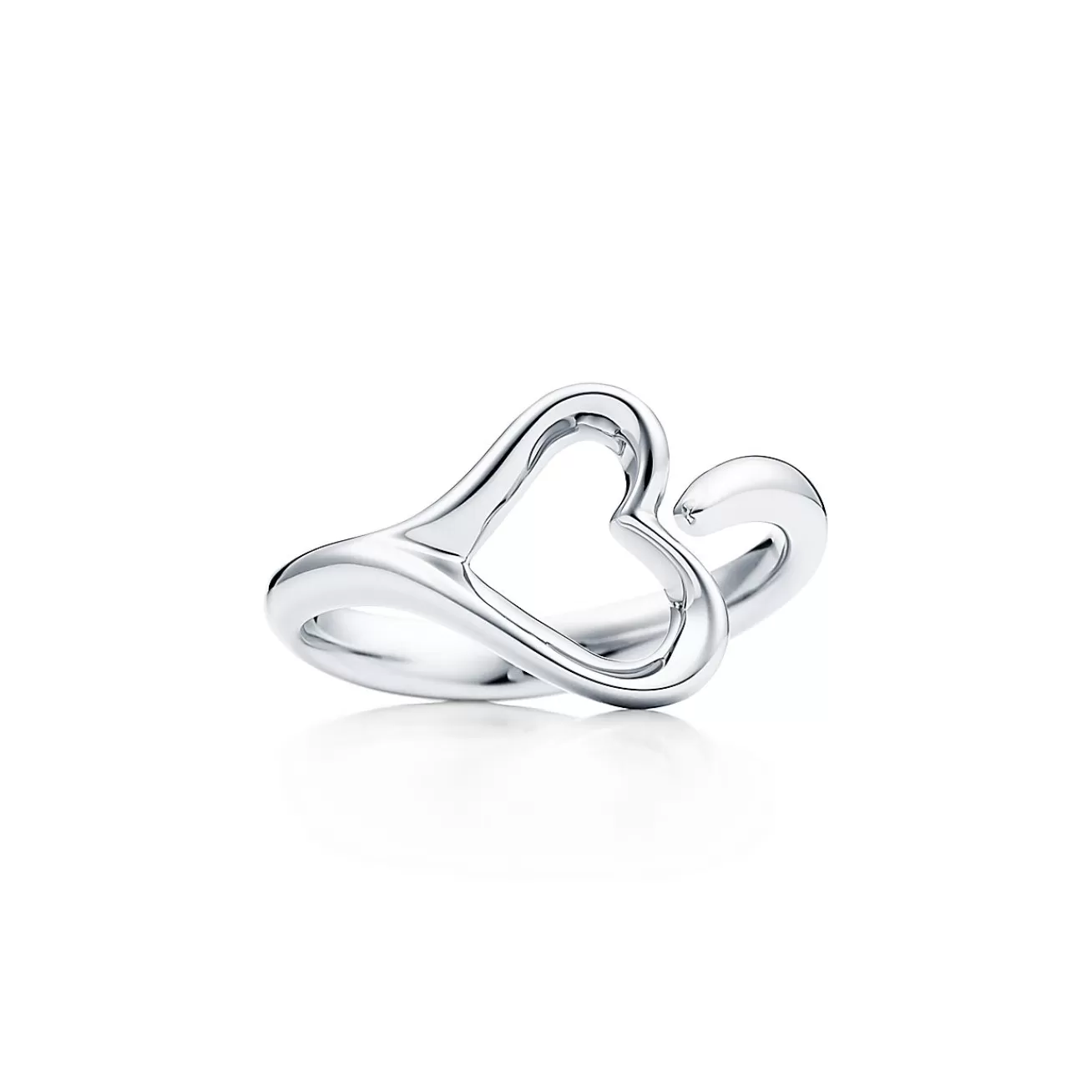 Tiffany & Co. Elsa Peretti® Open Heart ring in sterling silver, small. | ^ Rings | Sterling Silver Jewelry