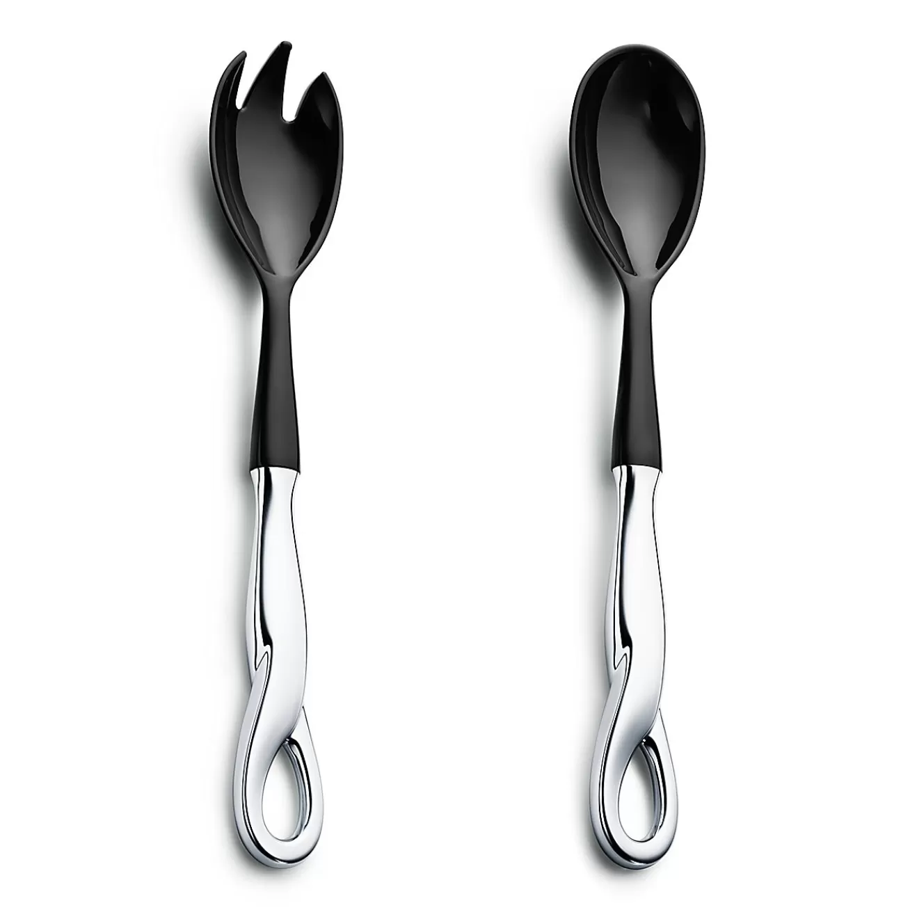 Tiffany & Co. Elsa Peretti® Padova™ salad serving spoon and fork set in sterling silver and re | ^ Tableware | Flatware & Trays