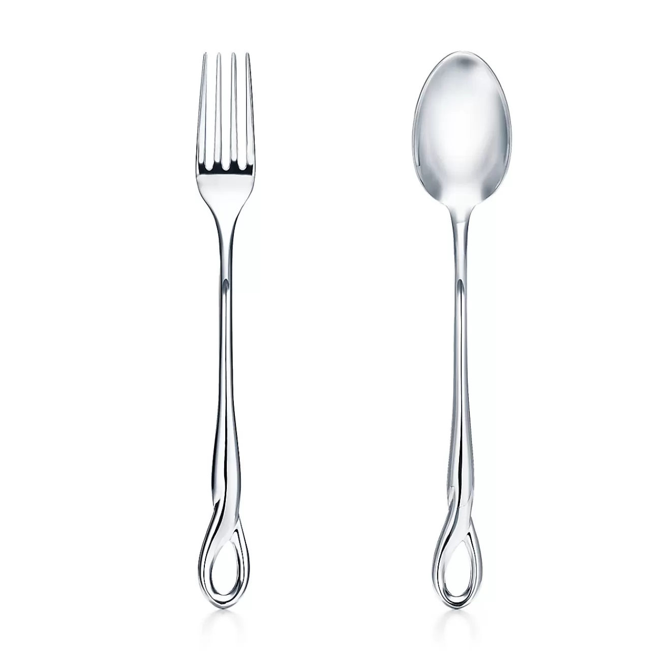 Tiffany & Co. Elsa Peretti® Padova™ serving spoon and fork set in sterling silver. | ^ Tableware | Elsa Peretti Home