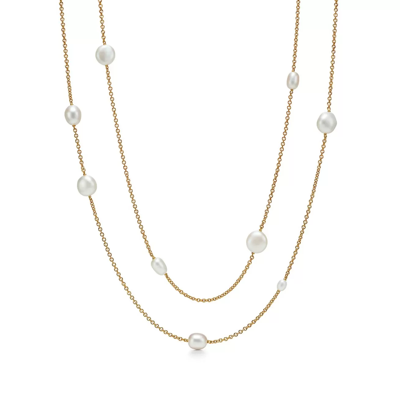 Tiffany & Co. Elsa Peretti® Pearls by the Yard™ sprinkle necklace in 18k gold. | ^ Necklaces & Pendants | Gold Jewelry