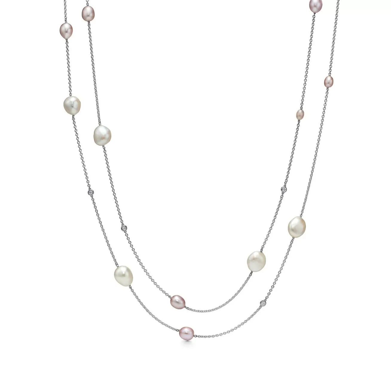 Tiffany & Co. Elsa Peretti® Pearls by the Yard™ sprinkle necklace in sterling silver. | ^ Necklaces & Pendants | Sterling Silver Jewelry