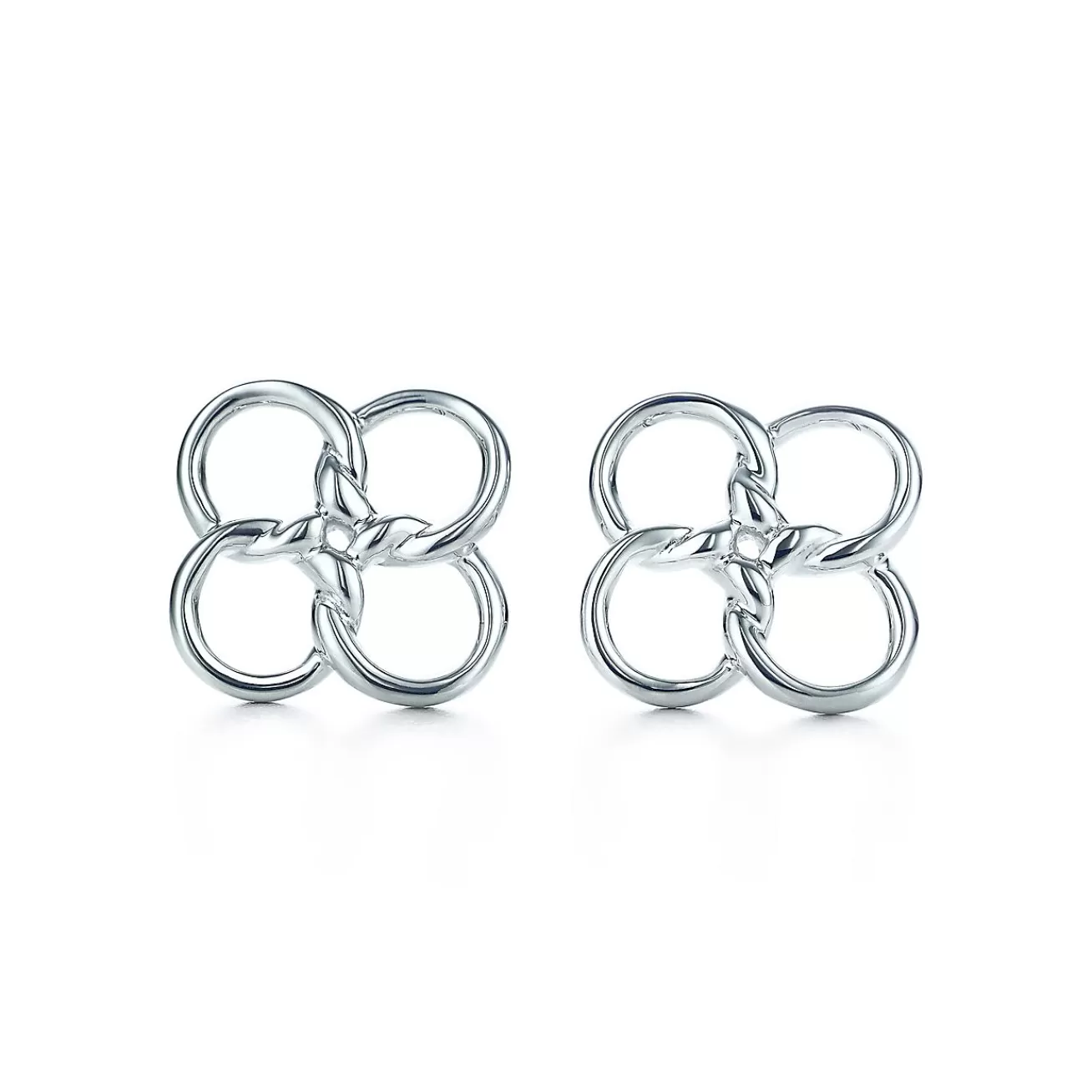 Tiffany & Co. Elsa Peretti® Quadrifoglio™ earrings in sterling silver. | ^ Earrings | Sterling Silver Jewelry